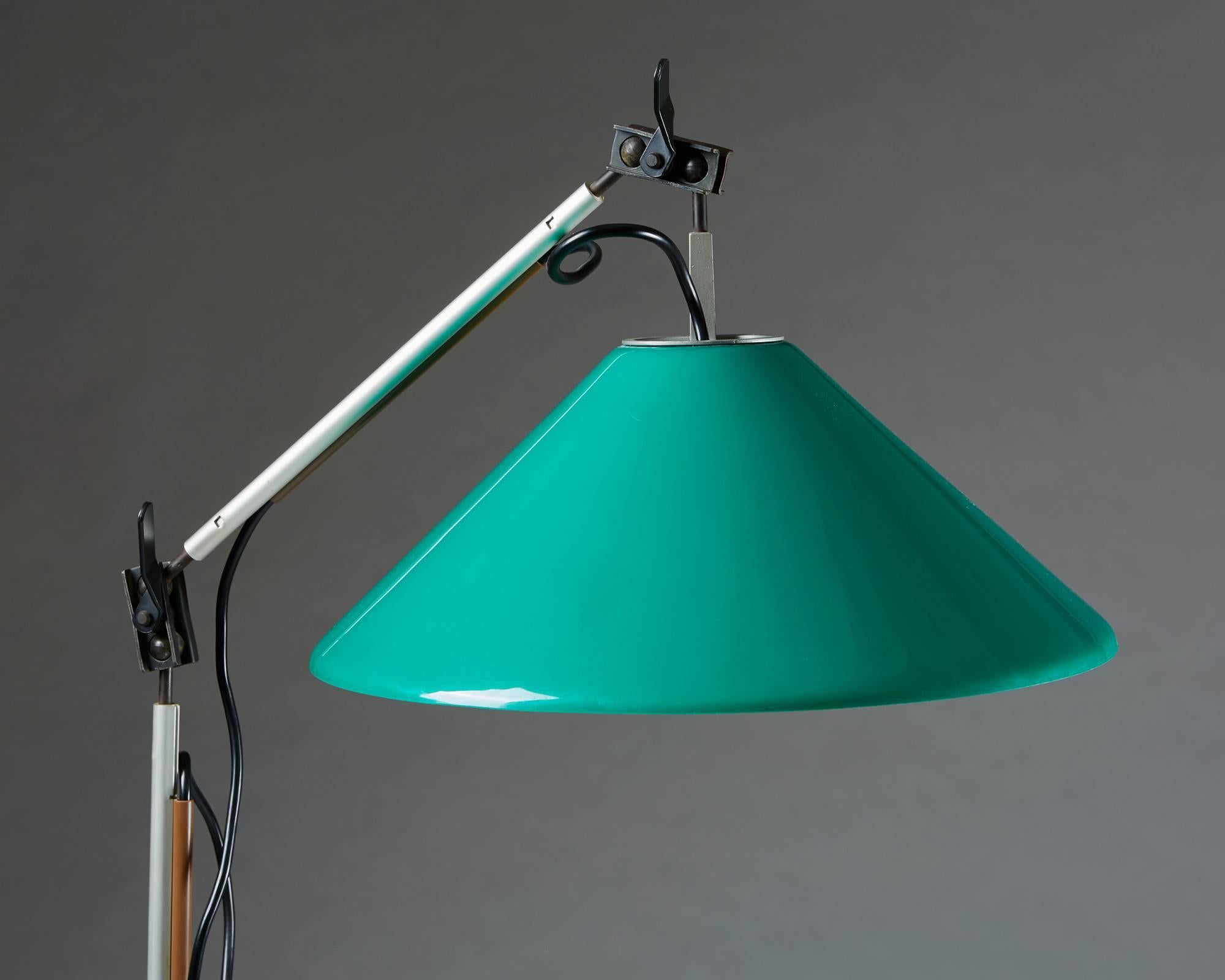 Scandinavian Modern Adjustable Floor Lamp Designed by Enzo Mari for Artemide, Italy, 1970s