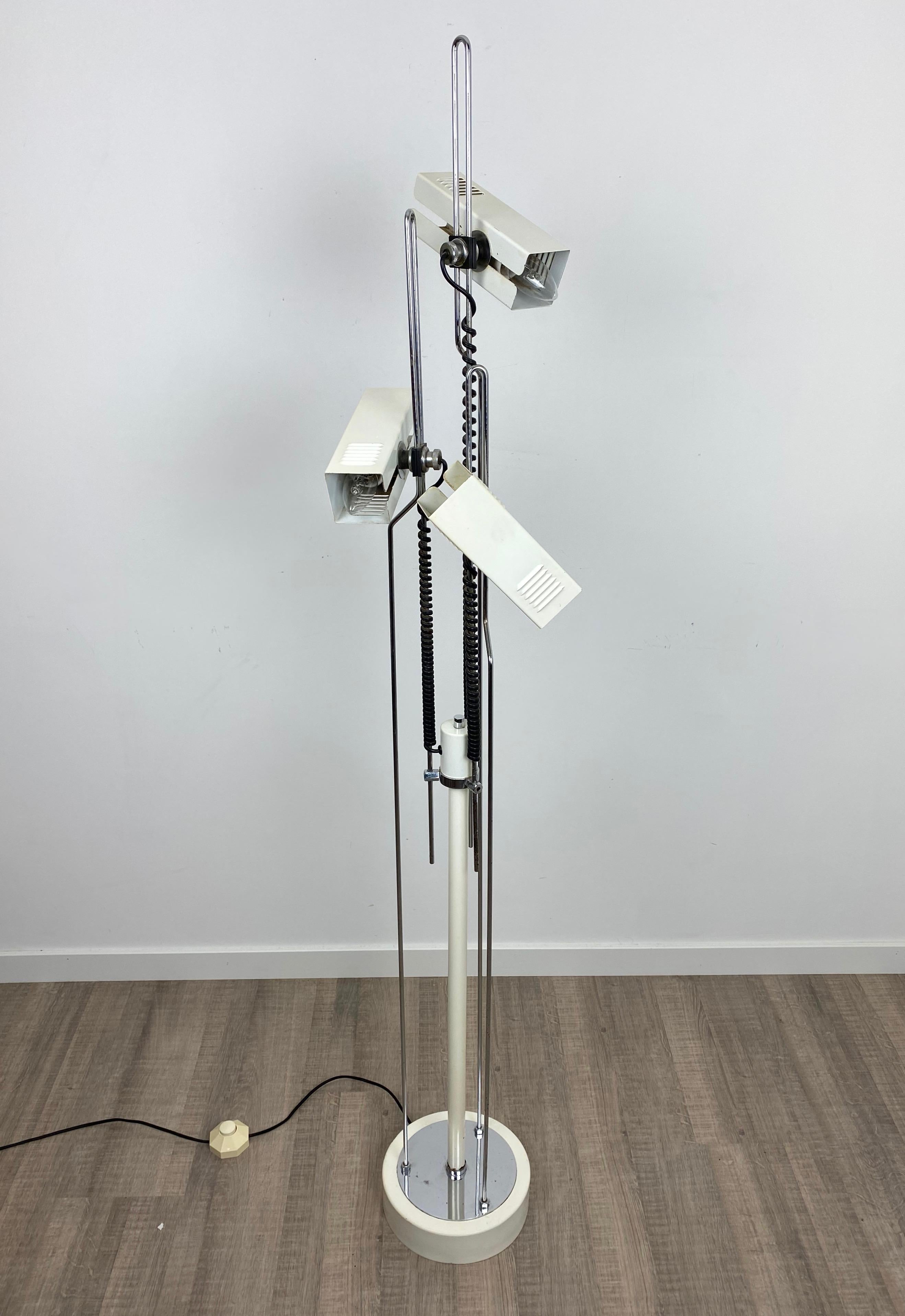 Italian Adjustable Floor Lamp Joe Colombo Style, 1970s, Italy For Sale