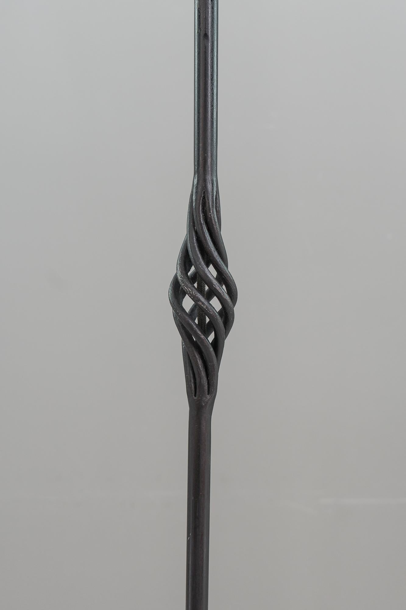 Adjustable Floor Lamp Vienna circa 1960s Wrought Iron 'Painted' For Sale 1