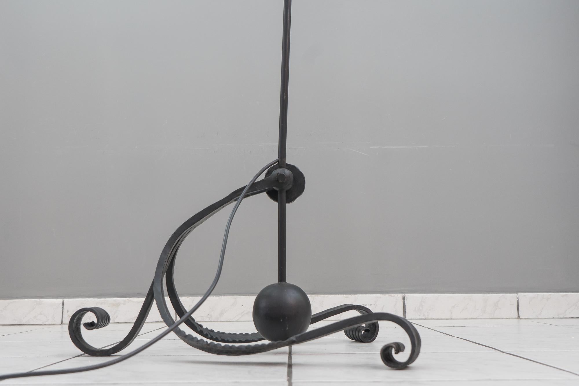 Adjustable Floor Lamp Vienna circa 1960s Wrought Iron 'Painted' For Sale 3