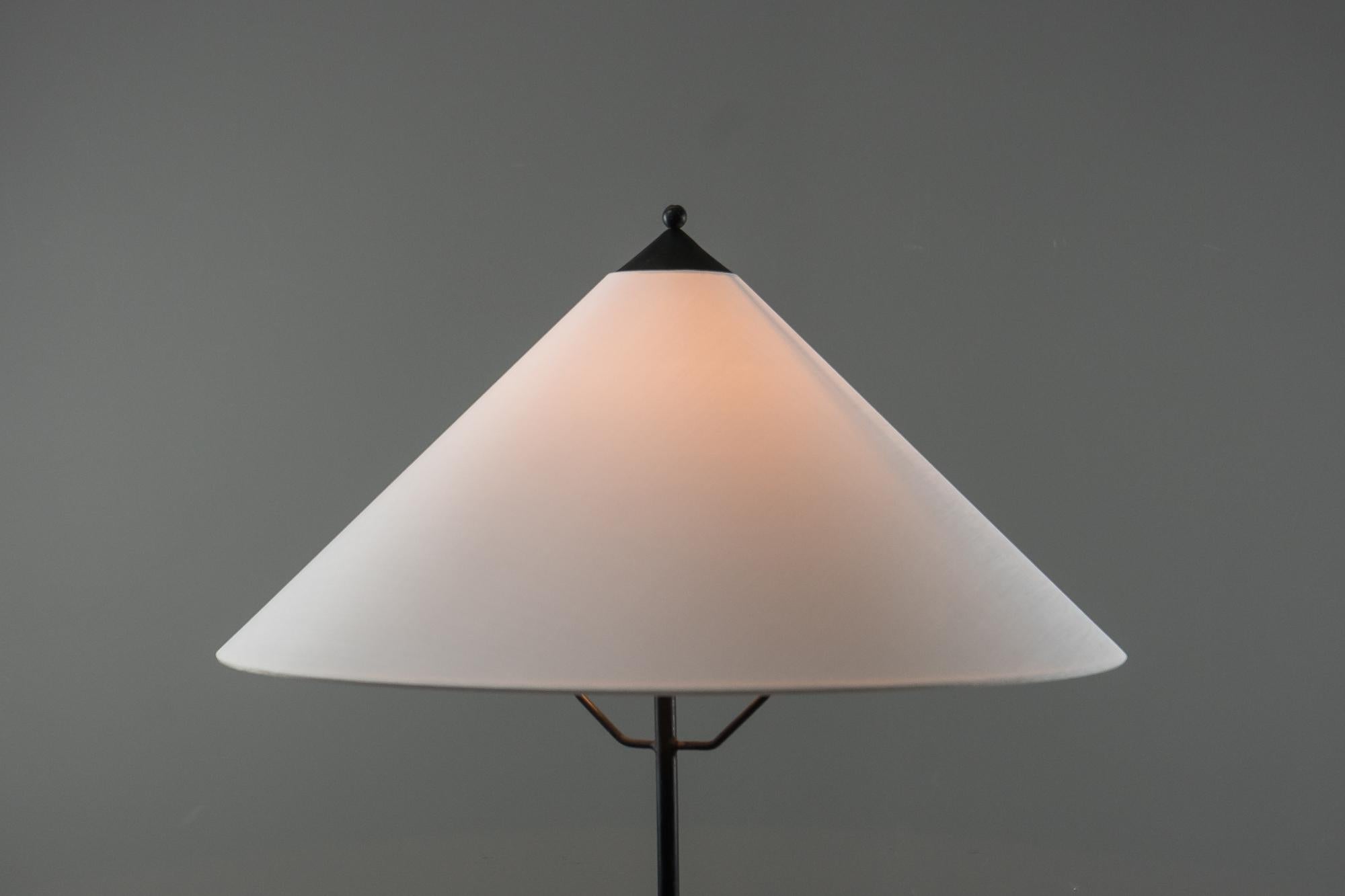 Verstellbare Stehlampe Wien um 1960er Jahre Schmiedeeisen 'Painted' im Angebot 10