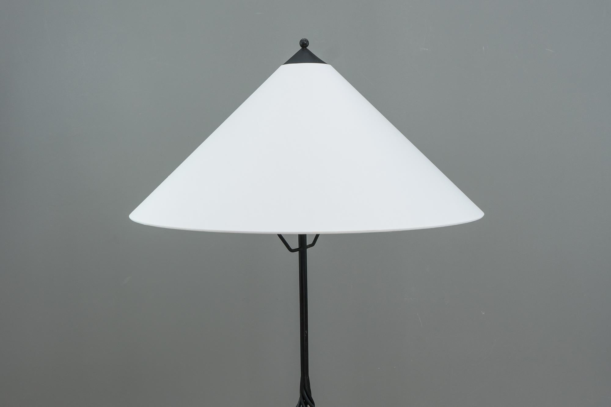 Mid-Century Modern Adjustable Floor Lamp Vienna circa 1960s Wrought Iron 'Painted' For Sale