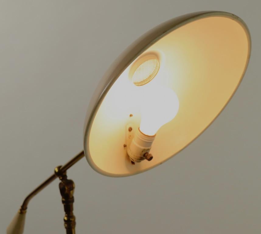 Adjustable Floor Lamp with Saucer Shade by Thurston for Lightolier 1