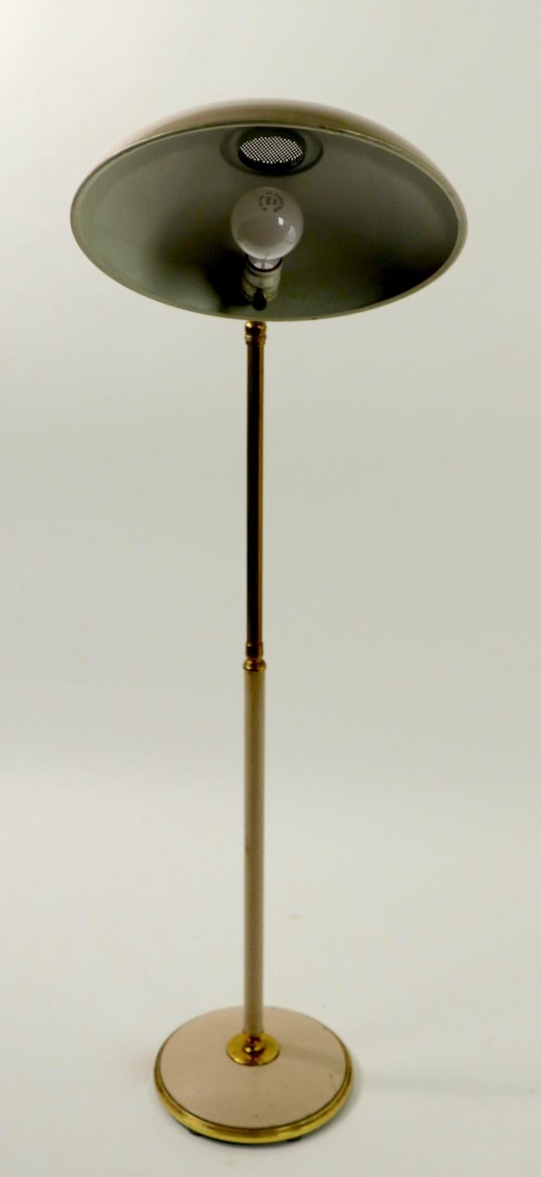 Adjustable Floor Lamp with Saucer Shade by Thurston for Lightolier at