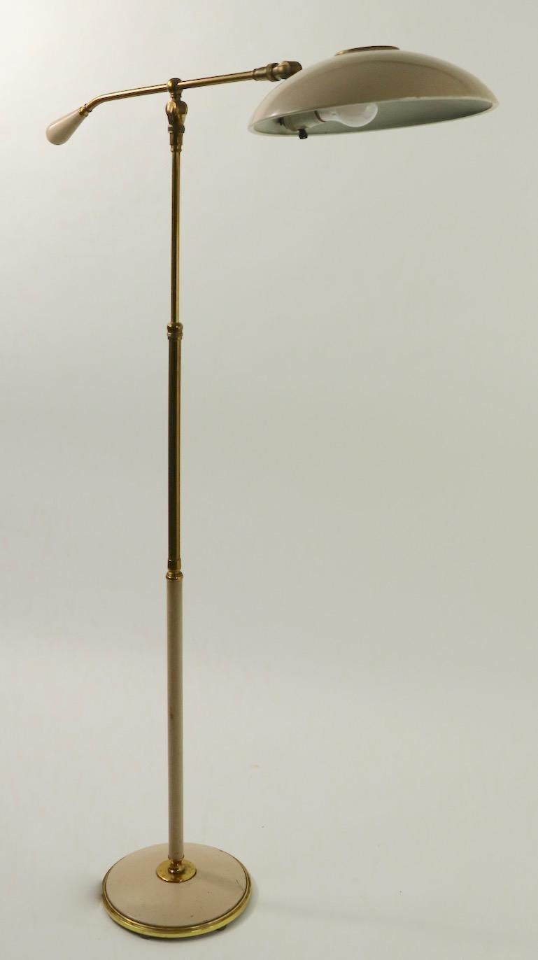 Adjustable Floor Lamp with Saucer Shade by Thurston for Lightolier 7