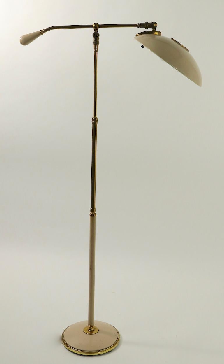 Adjustable Floor Lamp with Saucer Shade by Thurston for Lightolier 8