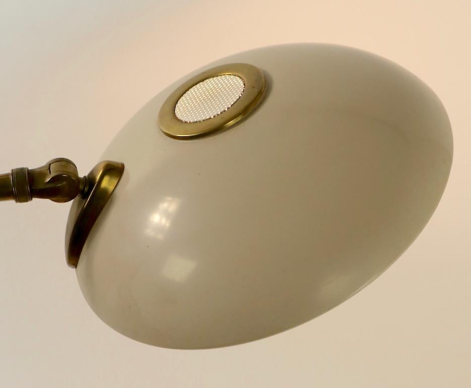 American Adjustable Floor Lamp with Saucer Shade by Thurston for Lightolier