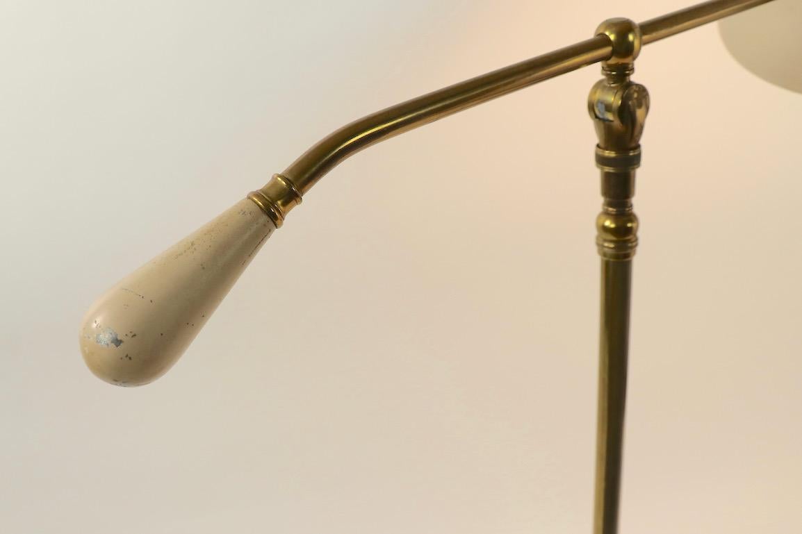 20th Century Adjustable Floor Lamp with Saucer Shade by Thurston for Lightolier