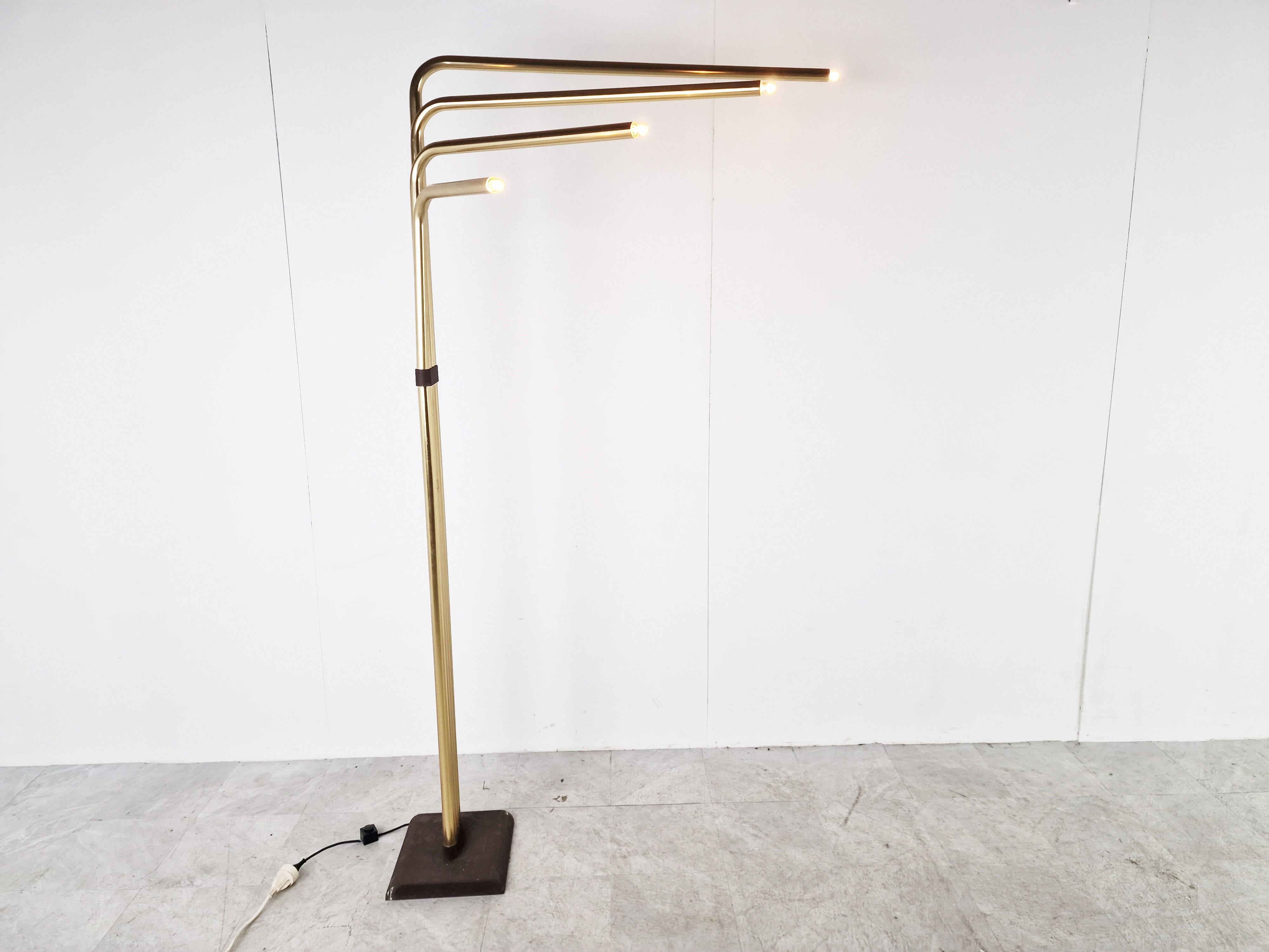 Verstellbare Stehlampen von Goffredo Reggiani aus Messing, Italien, 1970er Jahre, 2er-Set (Moderne der Mitte des Jahrhunderts) im Angebot
