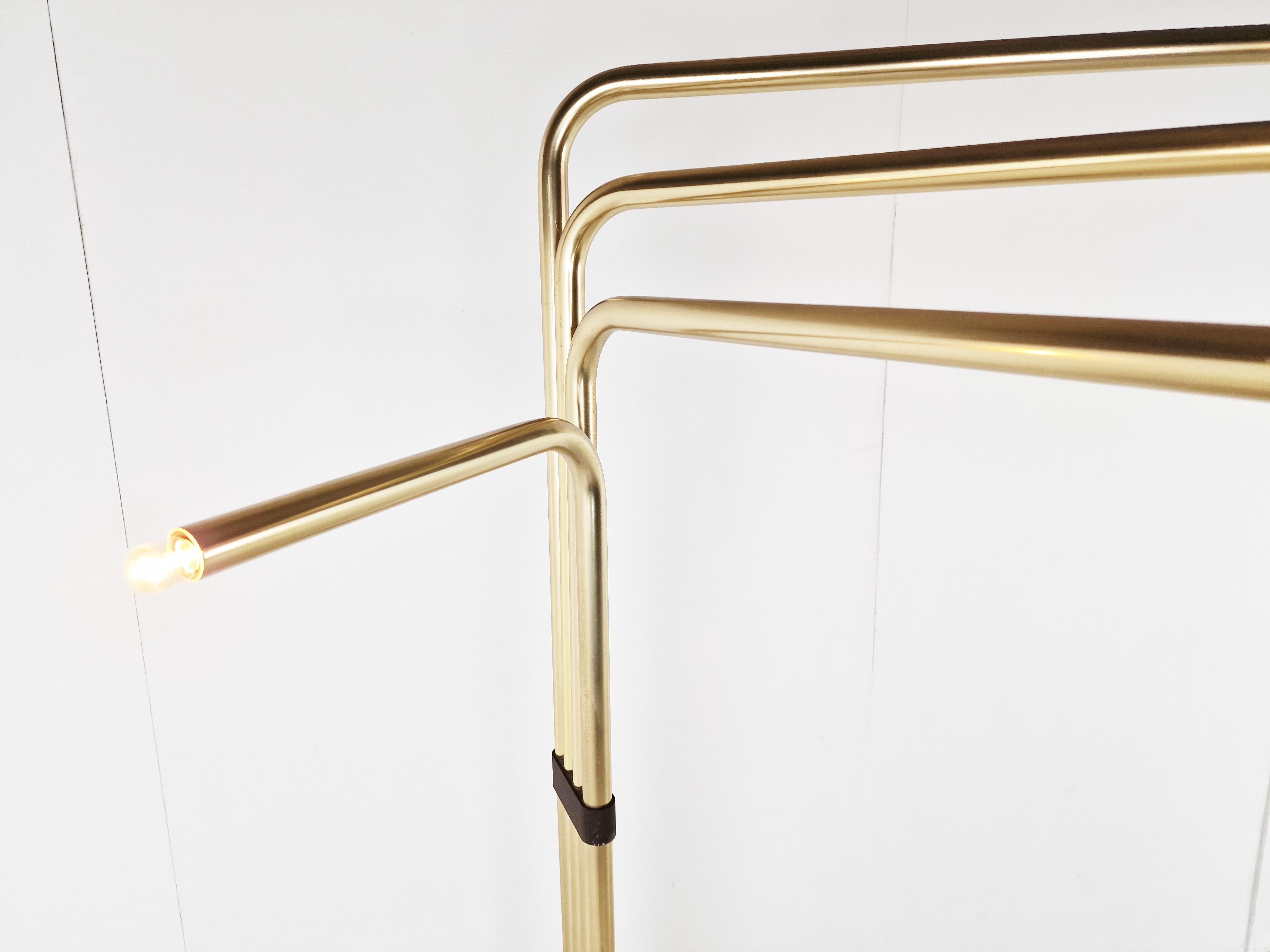 Adjustable Floor Lamps by Goffredo Reggiani in Brass, Italy, 1970s, Set of 2 For Sale 1