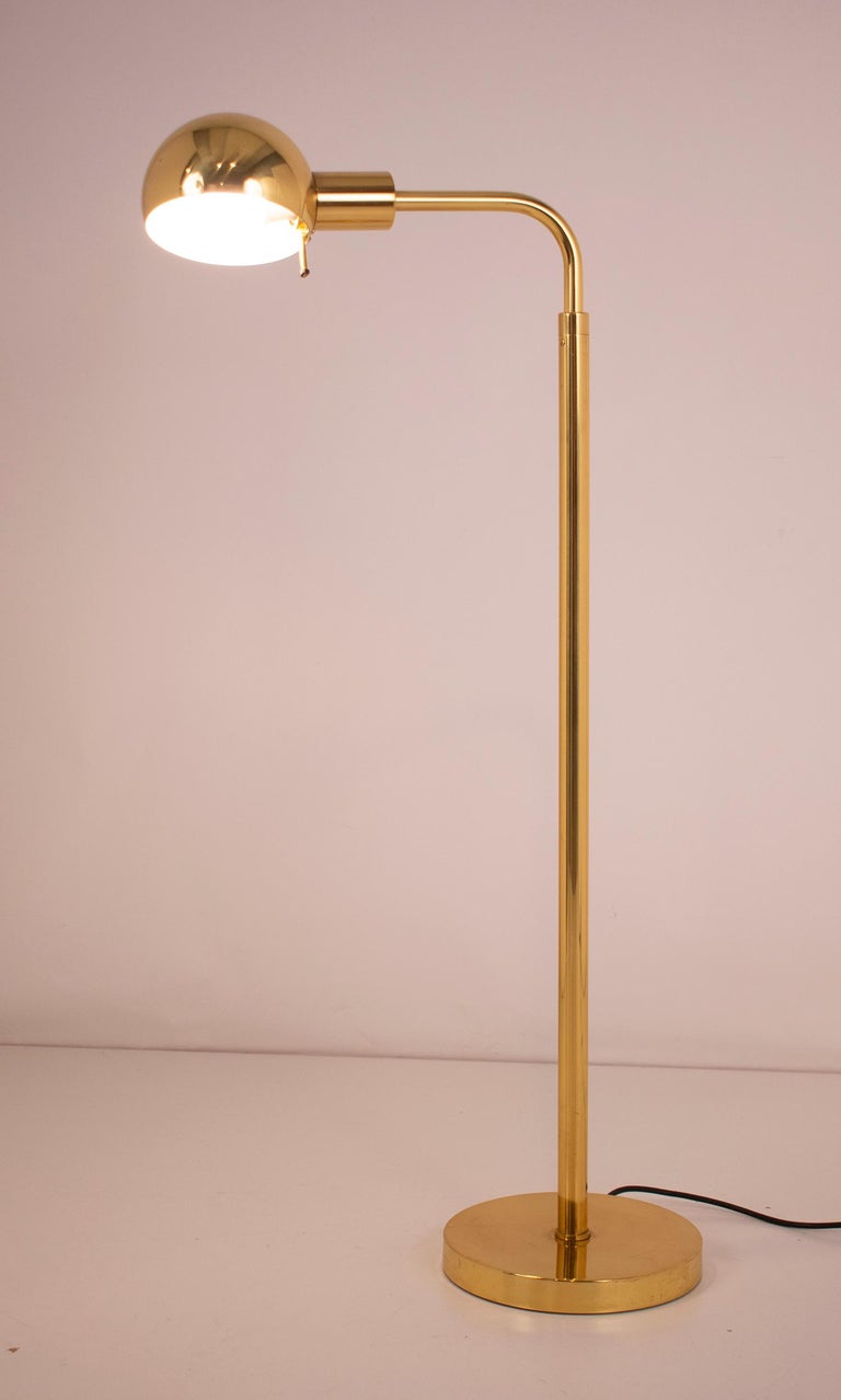 Adjustable Floor Reading Lamp, Brass, by Metalarte for Hansen, Spain ...