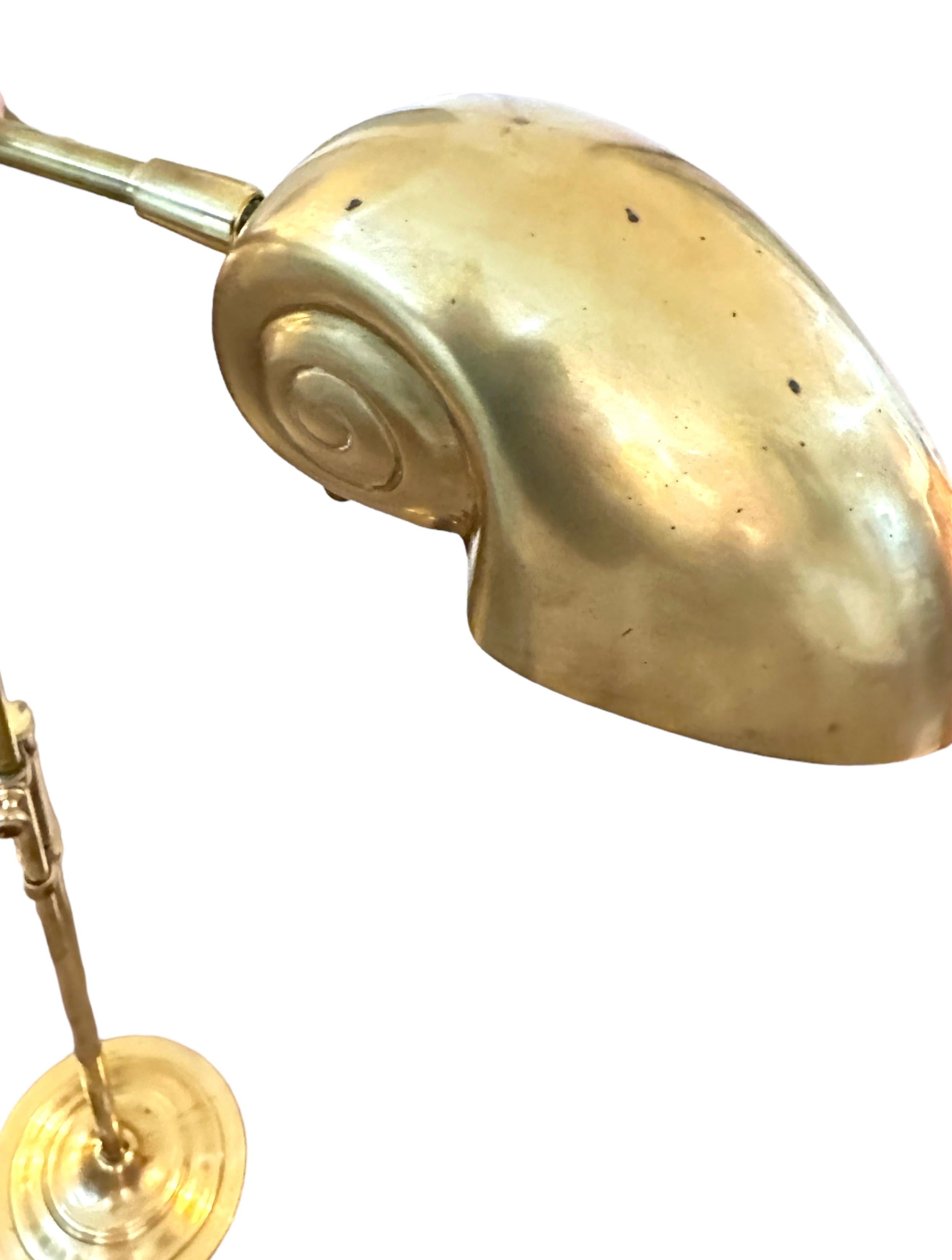 Metalwork Adjustable Floor Shell Lamp Attributed to Darren Ransell Design