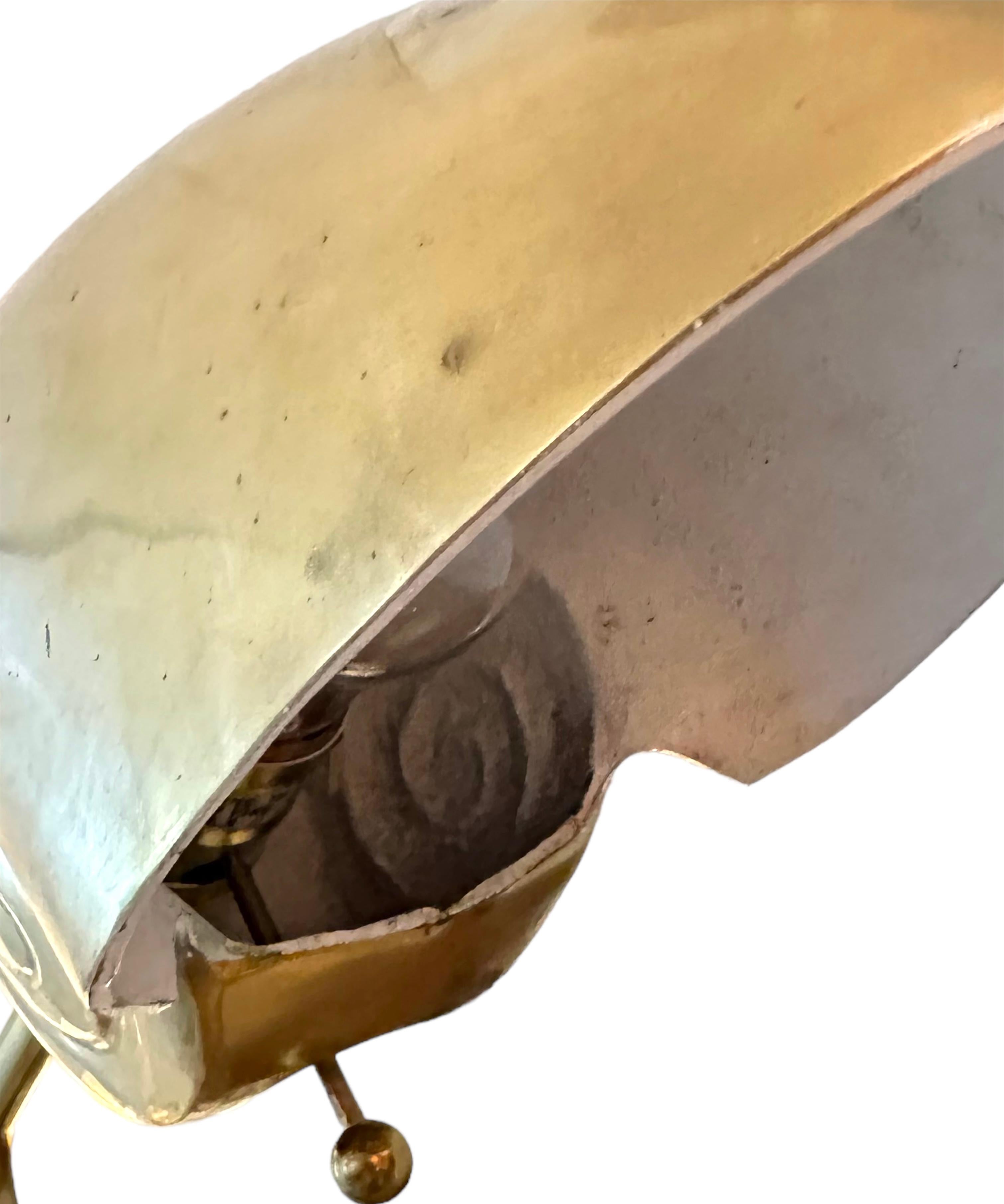 Metal Adjustable Floor Shell Lamp Attributed to Darren Ransell Design