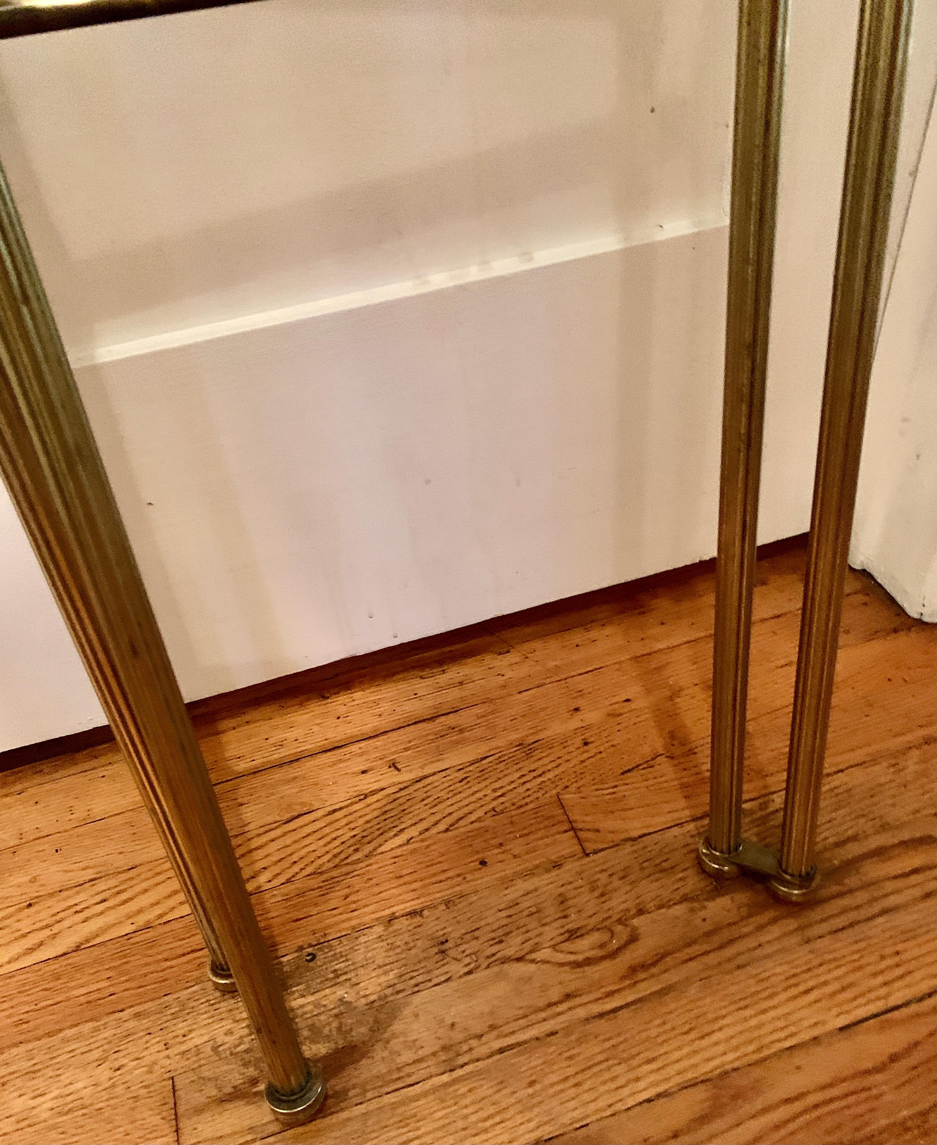 Adjustable Folding Brass Towel Rack In Good Condition In Los Angeles, CA