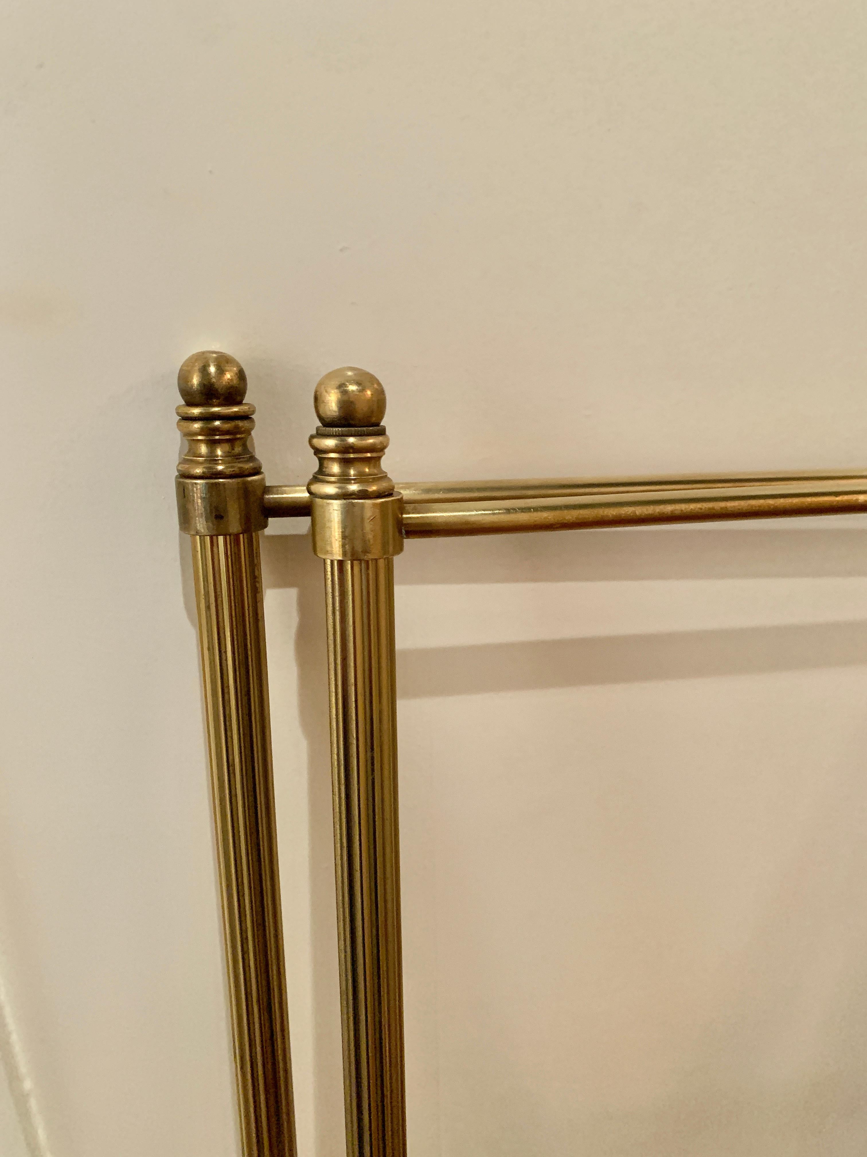 Adjustable Folding Brass Towel Rack 1
