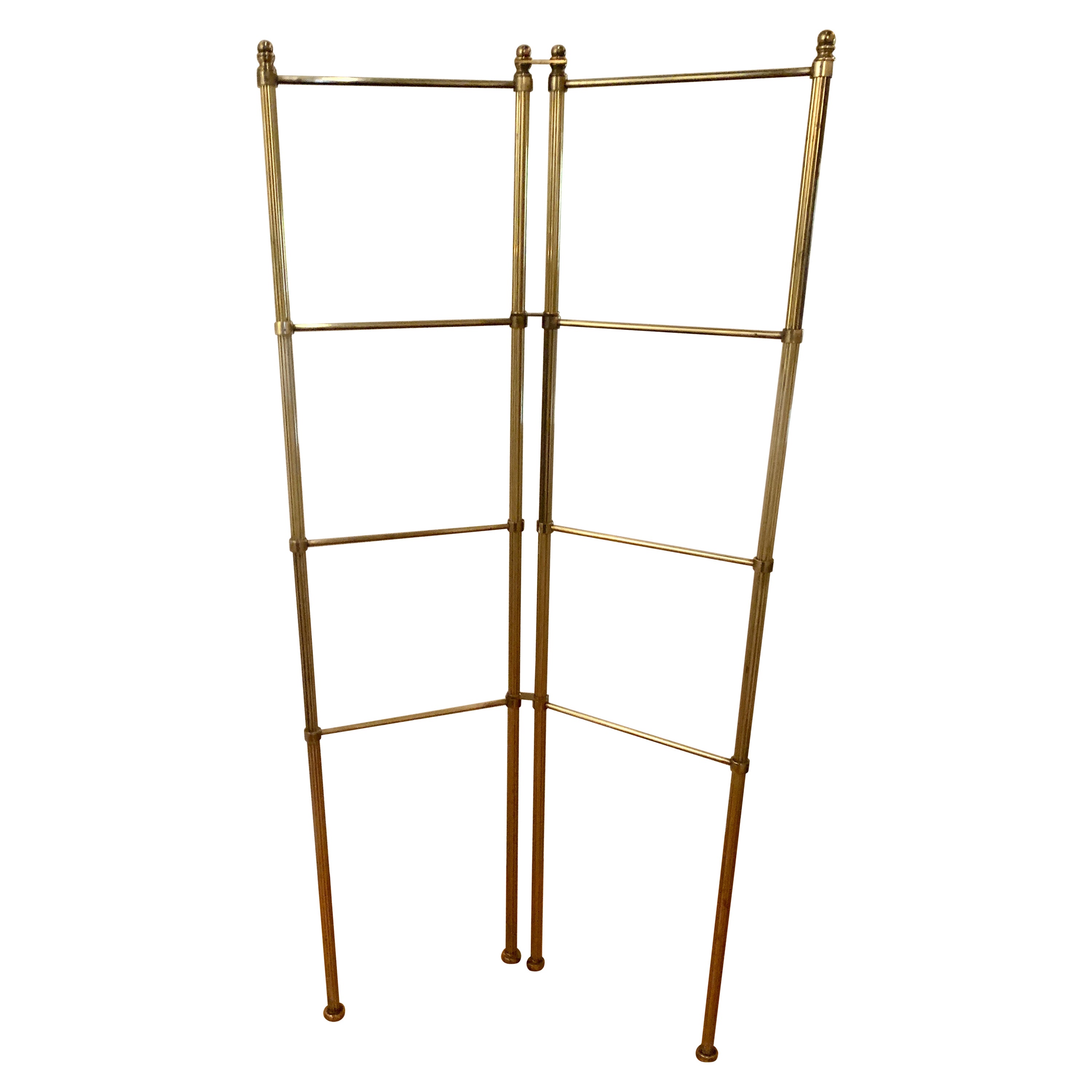 Adjustable Folding Brass Towel Rack