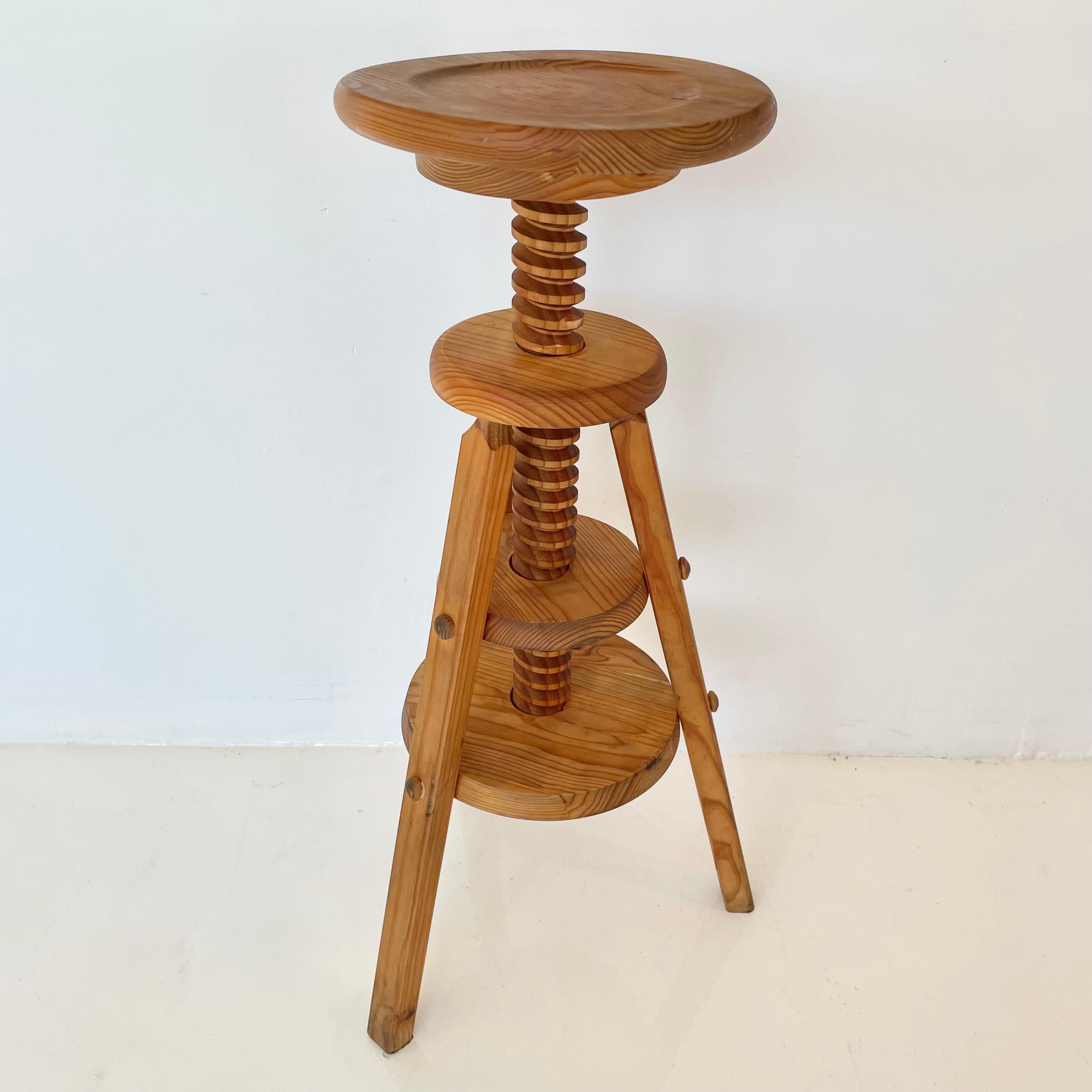 wooden adjustable stool