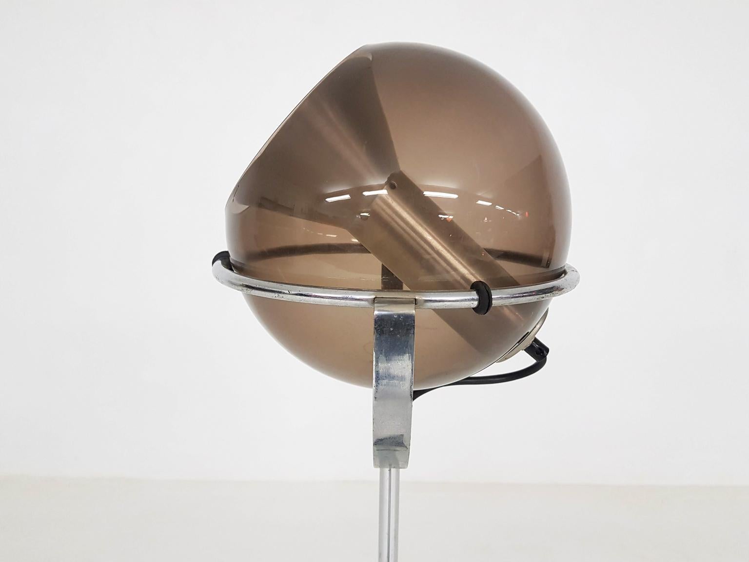 Adjustable Glass Globe Floor Lamp by Frank Ligtelijn for RAAK, Dutch Design 1961 2