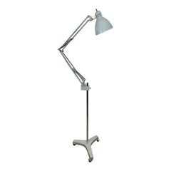 Retro Adjustable Grey Floor Lamp "Naska Loris" by Arne Jacobsen for Luxo Norway, 1950s