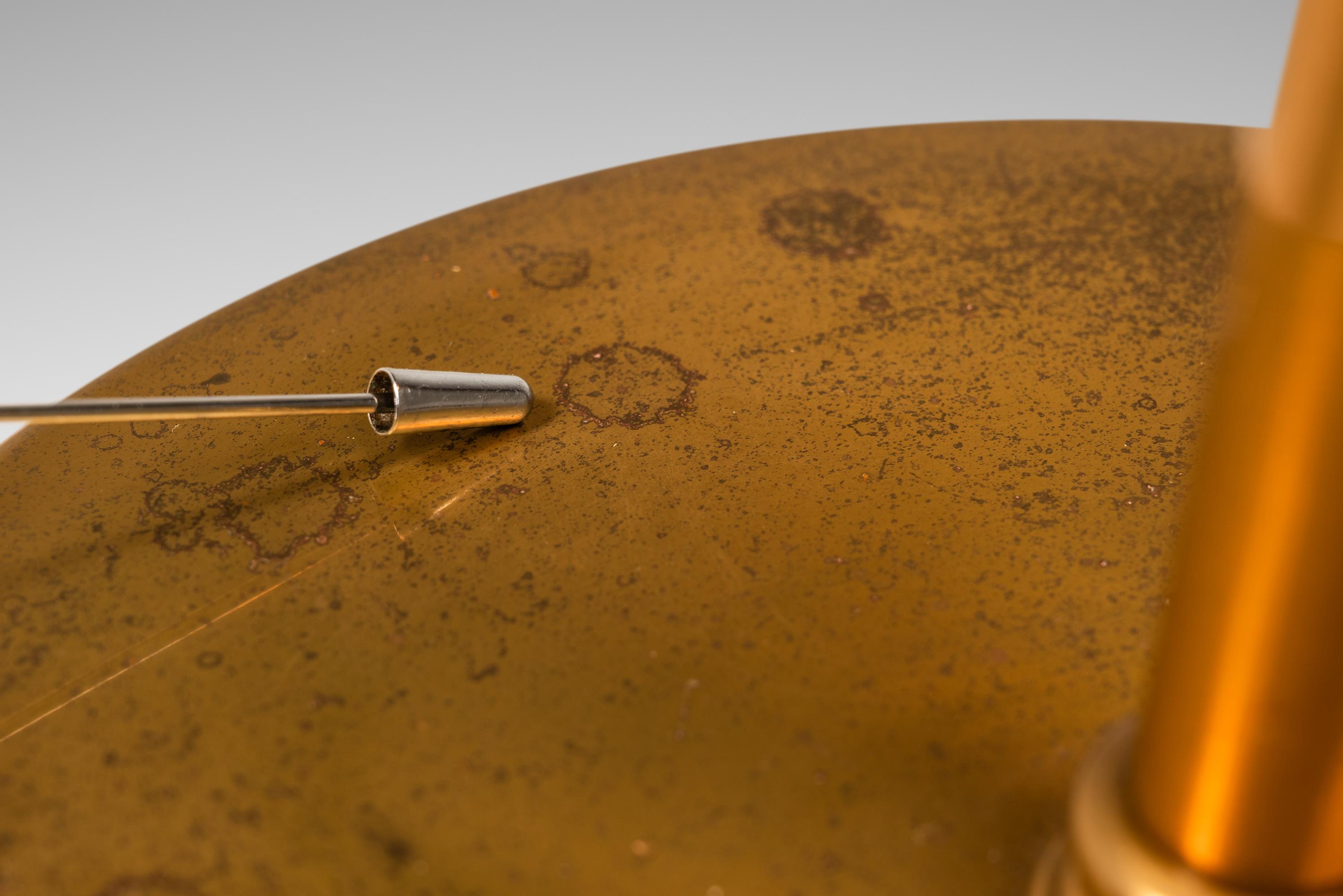 Adjustable Height Brass Floor Lamp Attributed to Koch & Lowy, USA, c. 1970s For Sale 11
