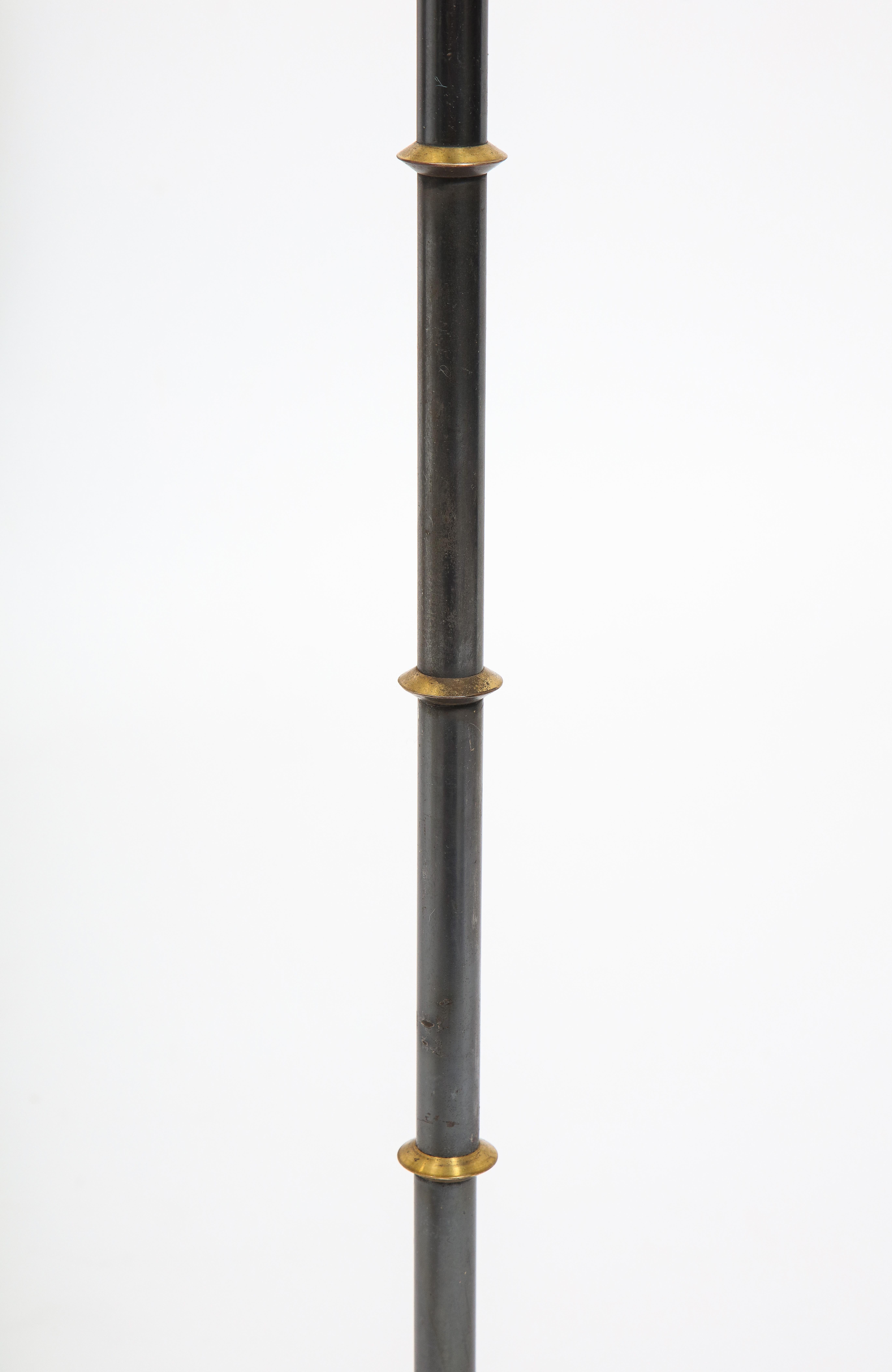 Adjustable Height Floor Lamp by Gilles Sermadiras, France, 1950's For Sale 9