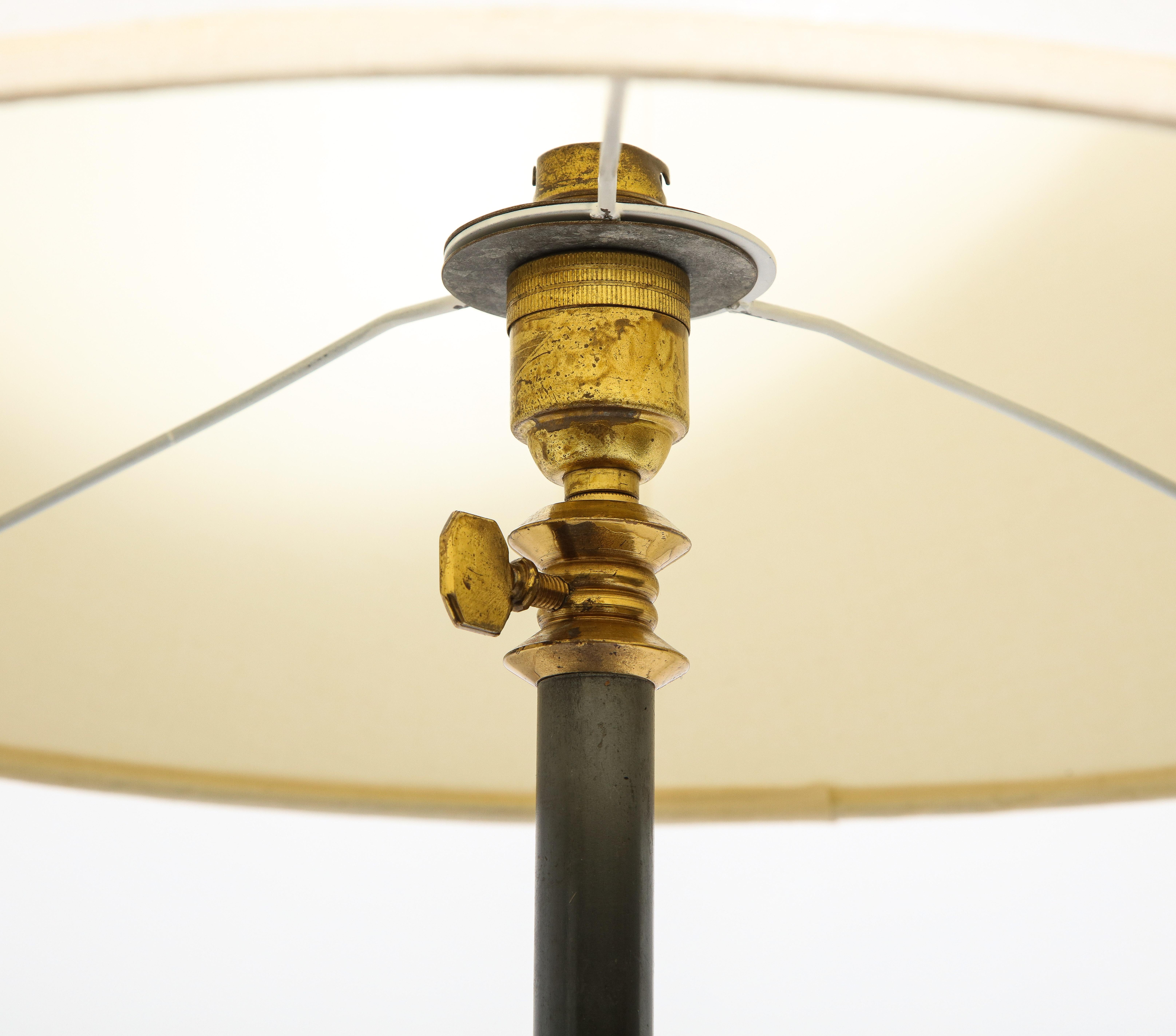 Adjustable Height Floor Lamp by Gilles Sermadiras, France, 1950's For Sale 10