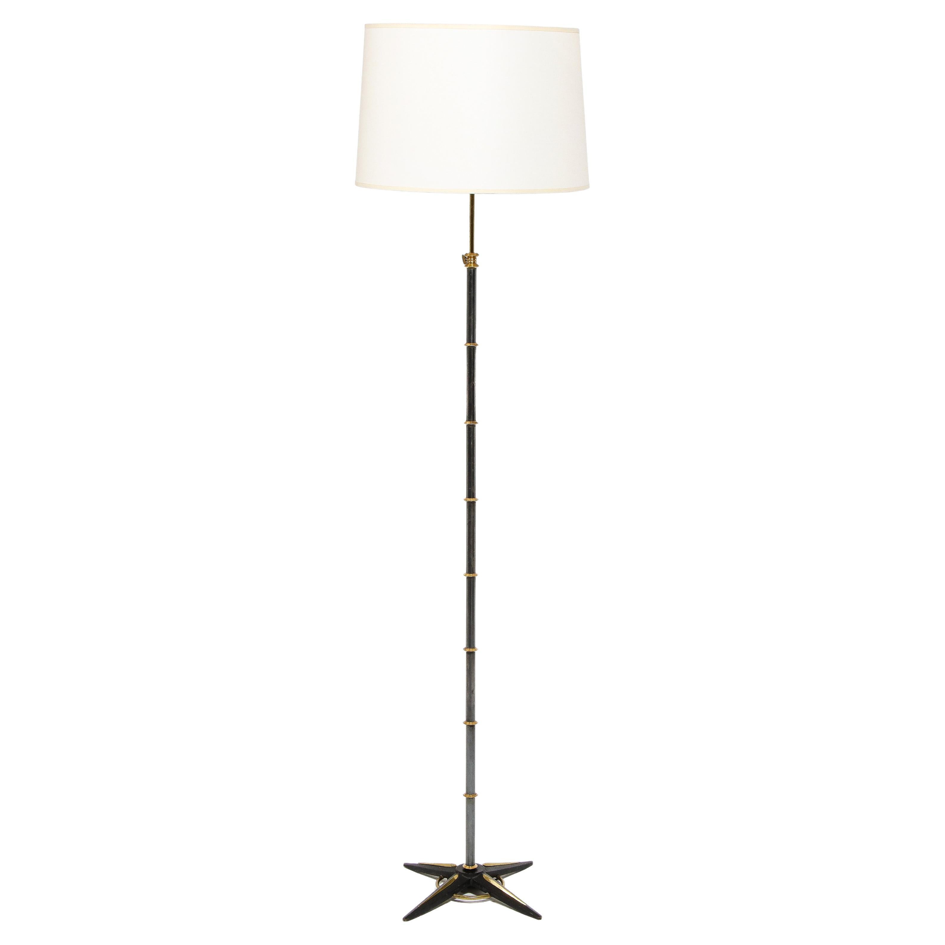 Adjustable Height Floor Lamp by Gilles Sermadiras, France, 1950's For Sale