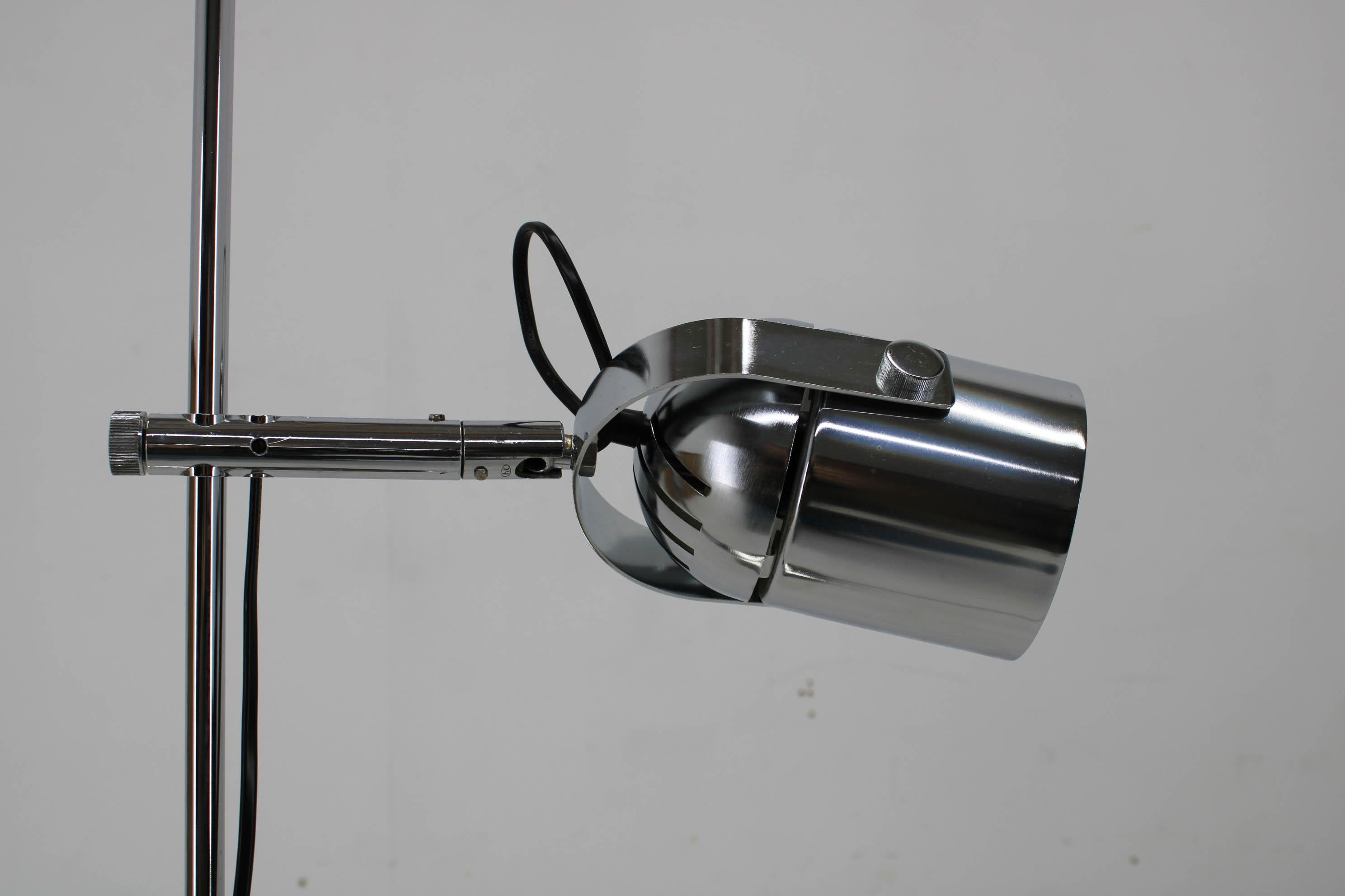 Adjustable Height Floor Lamp by Stanislav Indra, 1970s, Restored For Sale 4