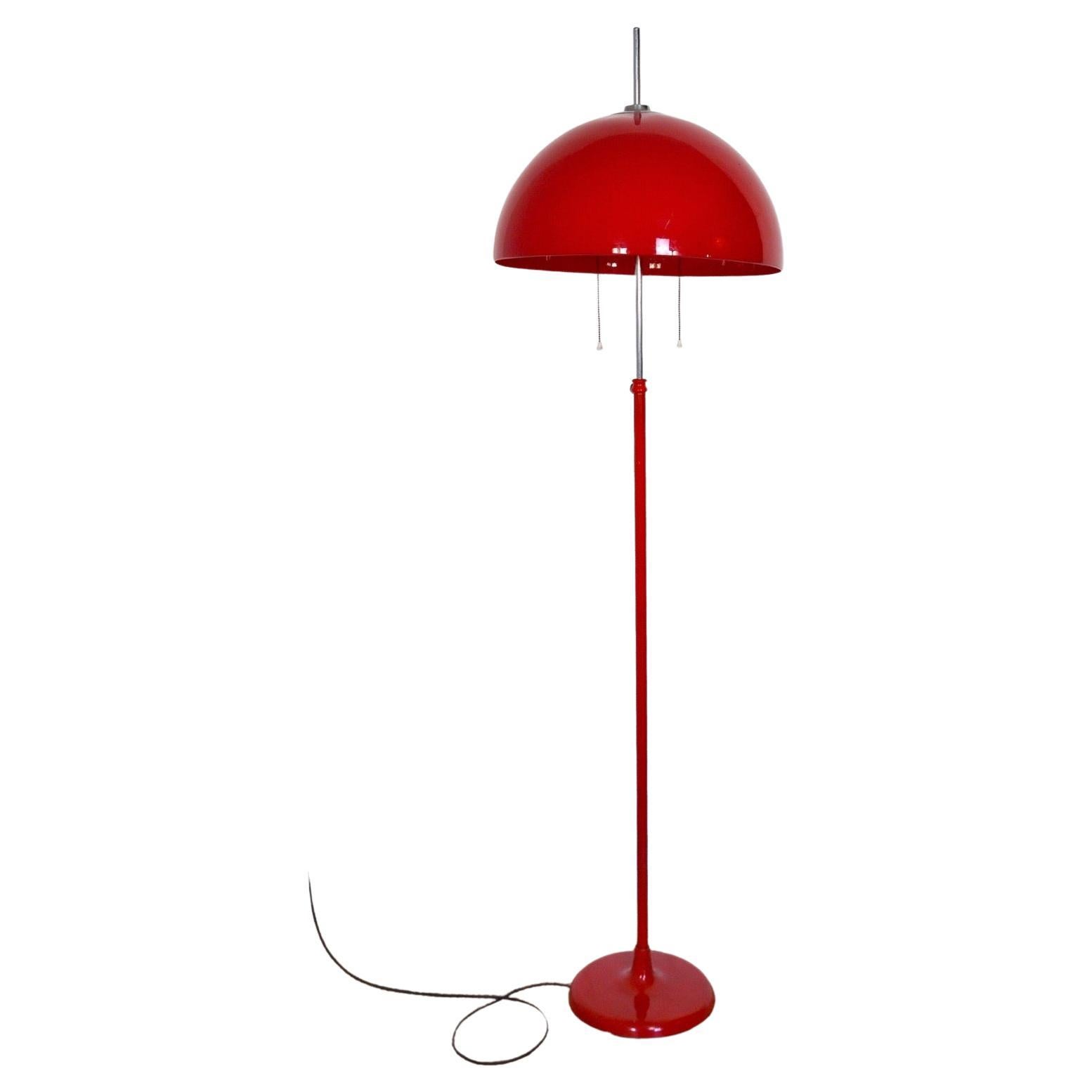 Adjustable Height Mushroom Floor Lamp 1970 For Sale