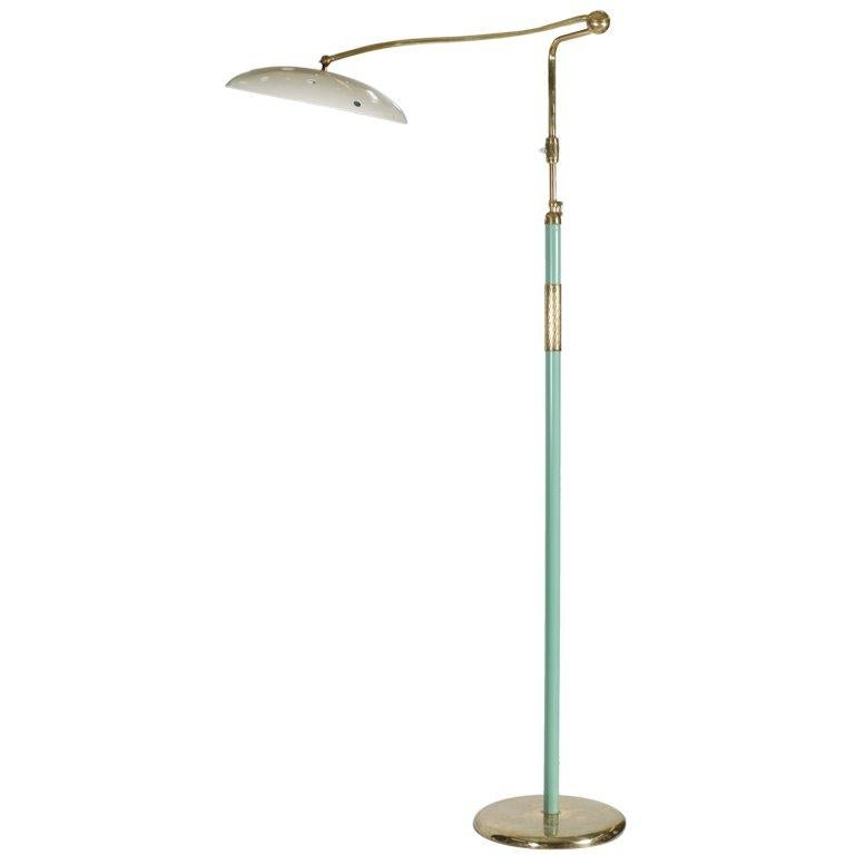 Adjustable Height Swing Arm Floor Lamp by Arredoluce