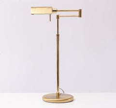 Adjustable Holtkotter Brass Table Lamp Germany 1980s