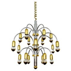 Adjustable Holywood Regency Bicolor Chandelier