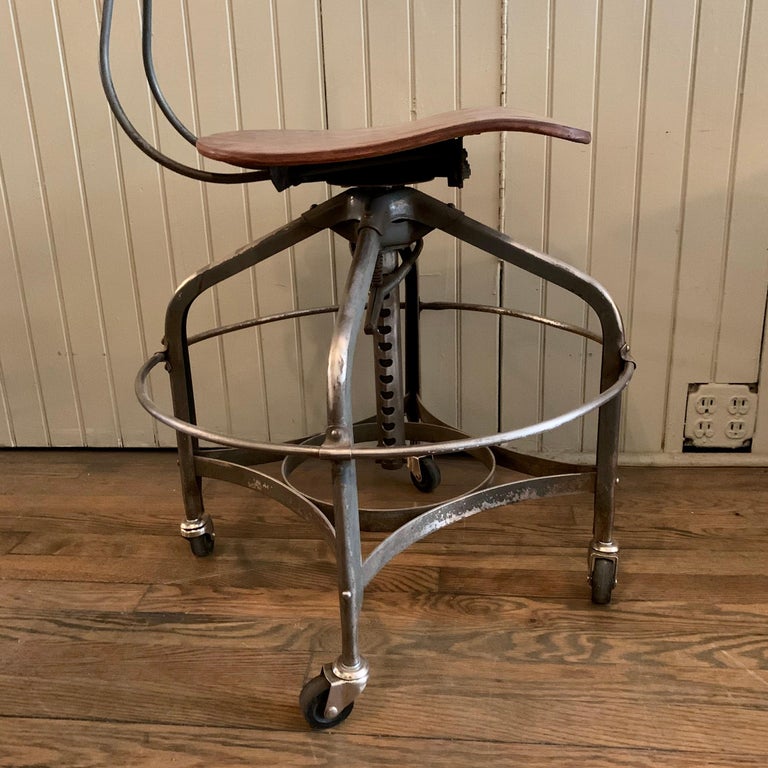 Adjustable Industrial Brushed Steel Toledo Factory Stool at 1stDibs ...