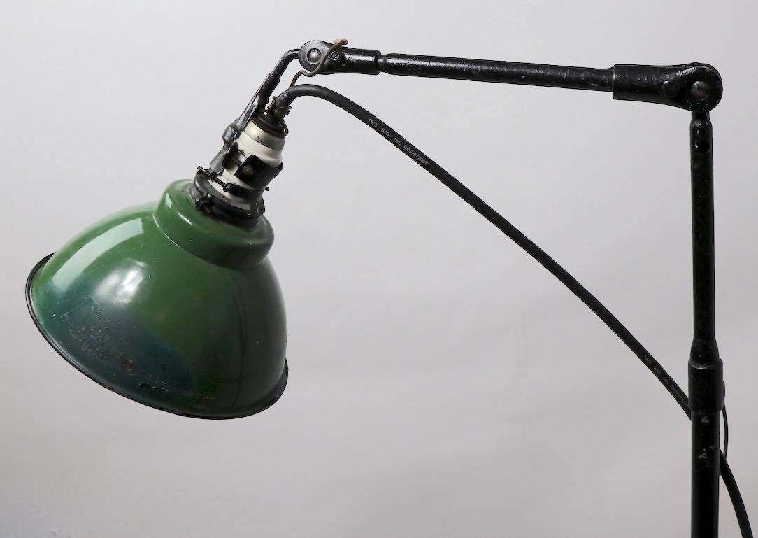 American Adjustable Industrial Floor Lamp