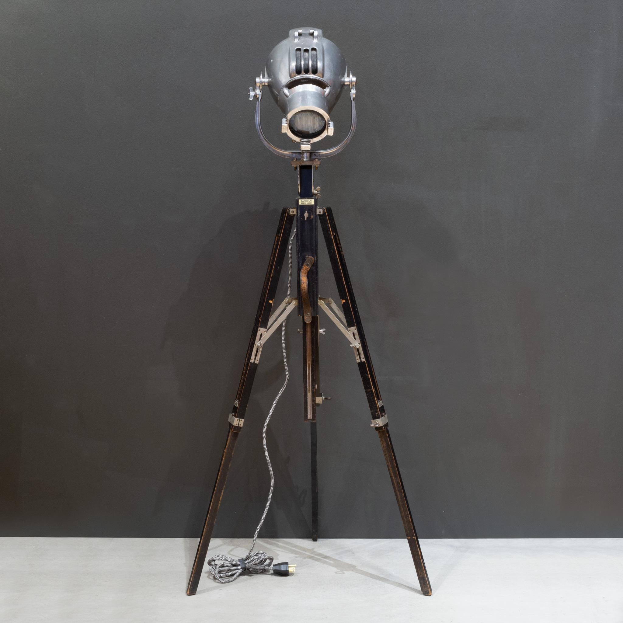 Adjustable Industrial Stage Light Table Lamp/Floor Lamp C.1900-1950 In Good Condition For Sale In San Francisco, CA