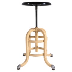 Vintage Adjustable Industrial Stool A.S. Aloe