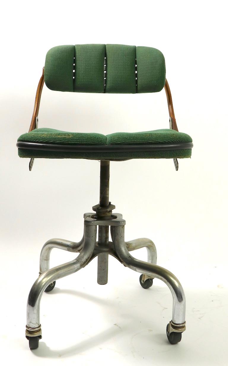 20th Century Adjustable Industrial Swivel Desk Office Task Chair by Do More