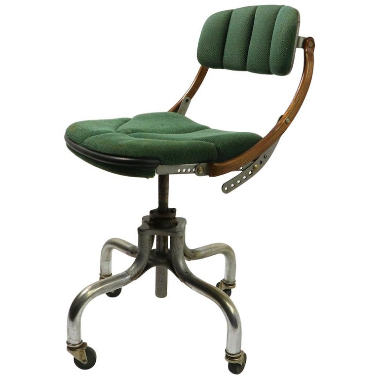 Adjustable Industrial Swivel Desk Office Task Chair By Do More At 1stdibs