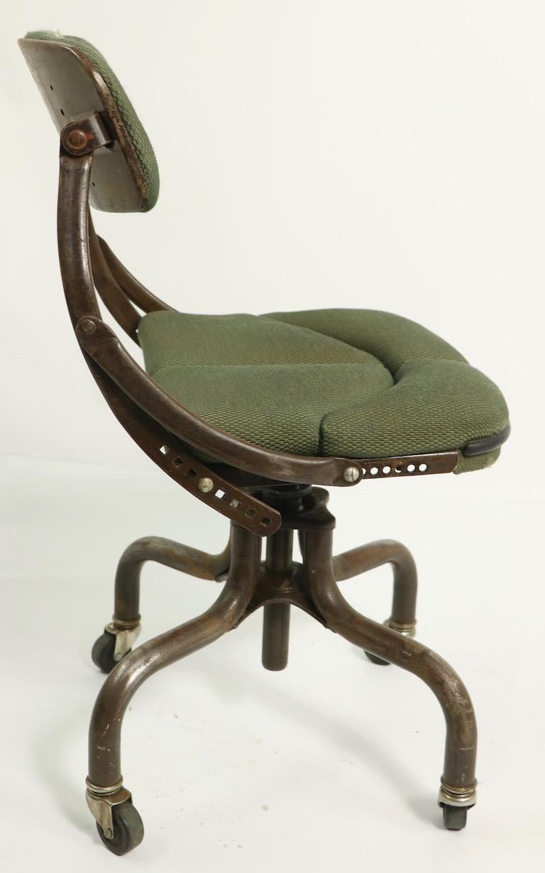 Adjustable Industrial Swivel Task Chair by Do More at 1stDibs