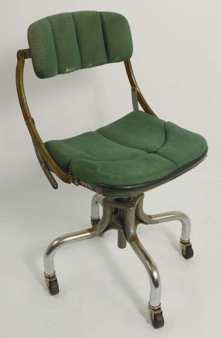 Adjustable Industrial Swivel Task Chair by Do More at 1stDibs