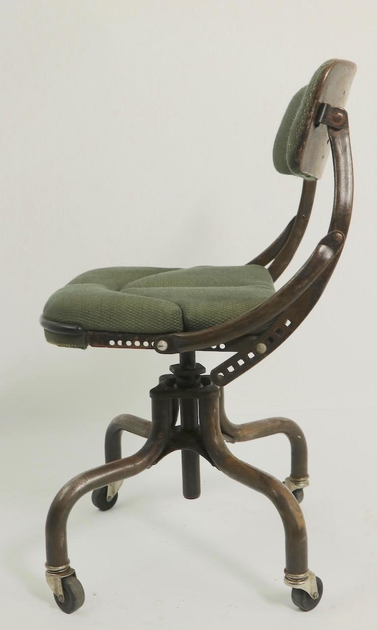 Adjustable Industrial Swivel Task Chair by Do More at 1stDibs