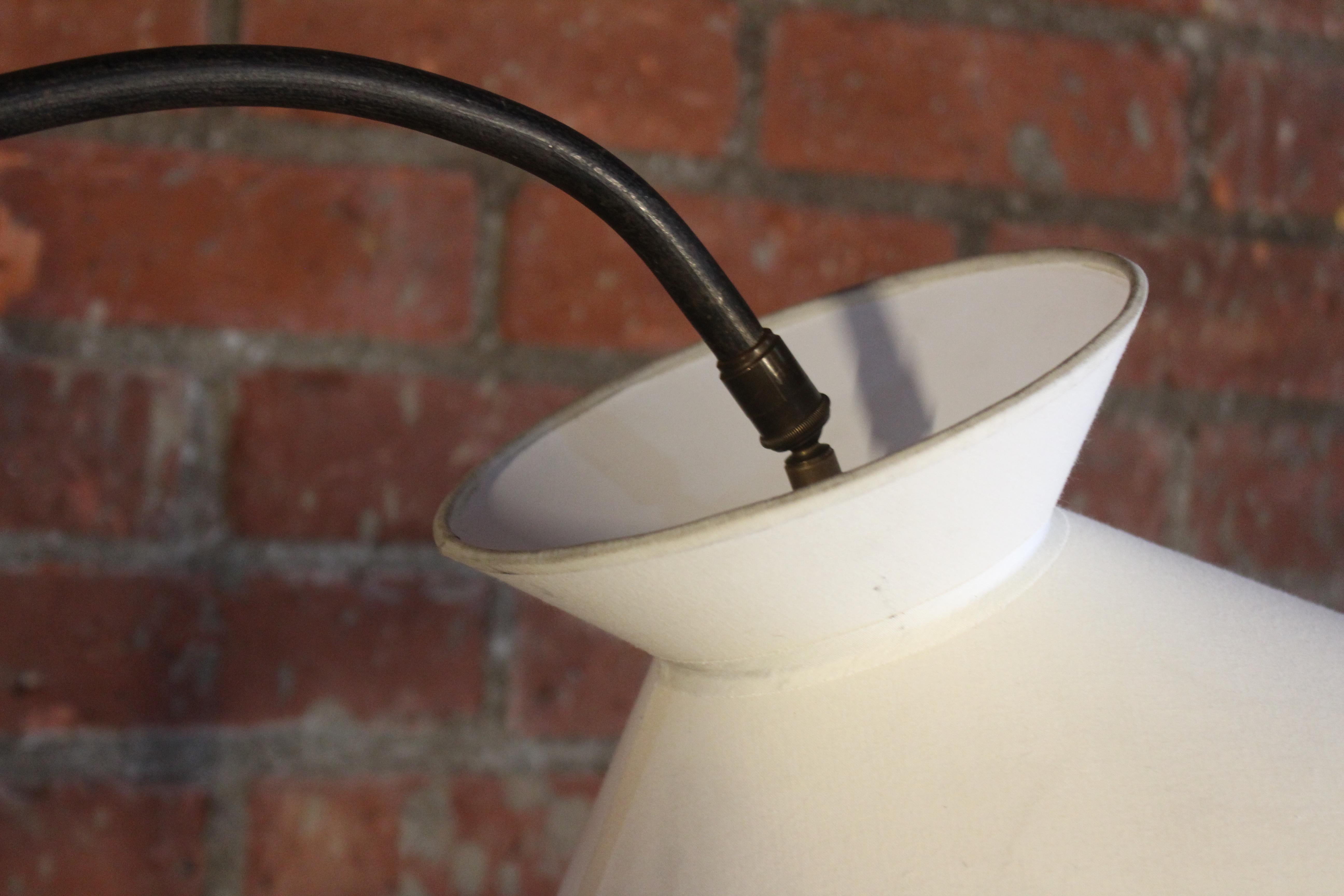 Adjustable Iron Floor Lamp Attributed to Jacques Adnet, France, 1950s. One Avail For Sale 4
