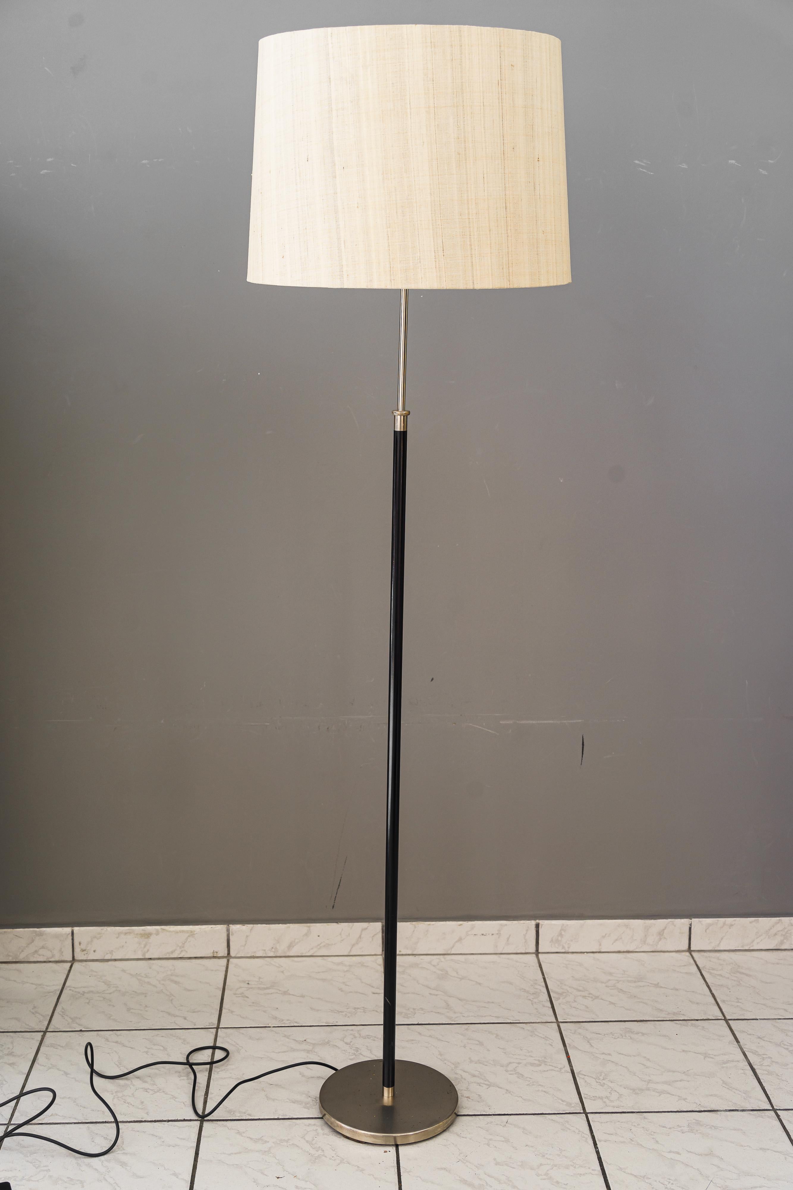 Adjustable J.T.Kalmar Floor Lamp Vienna Around 1950s with Fabric Shade For Sale 11