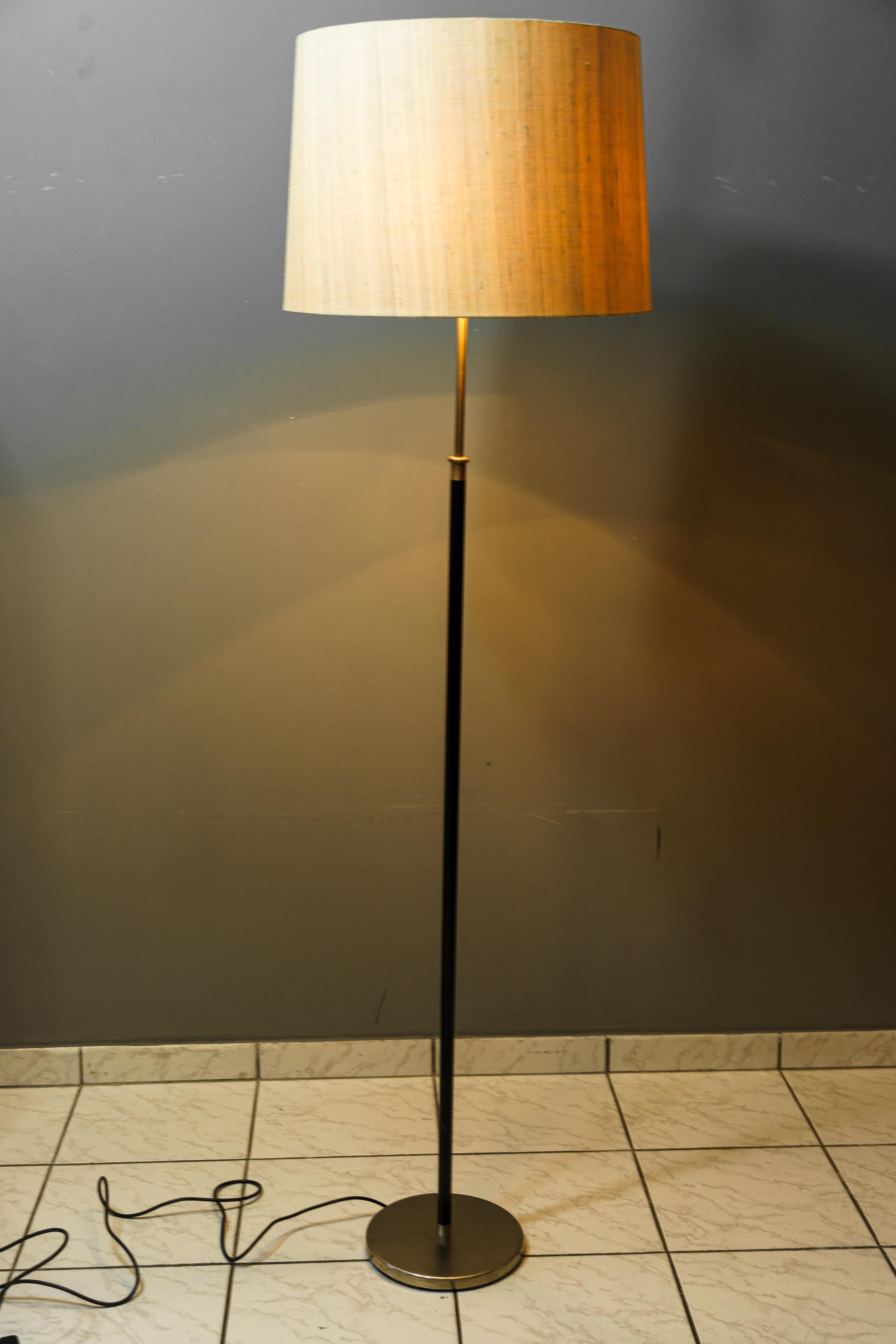 Adjustable J.T.Kalmar Floor Lamp Vienna Around 1950s with Fabric Shade For Sale 12