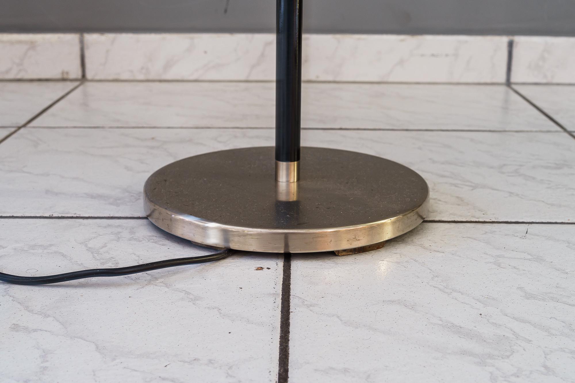 Mid-Century Modern Adjustable J.T.Kalmar Floor Lamp with Fabric Shade Vienna Around 1950s For Sale