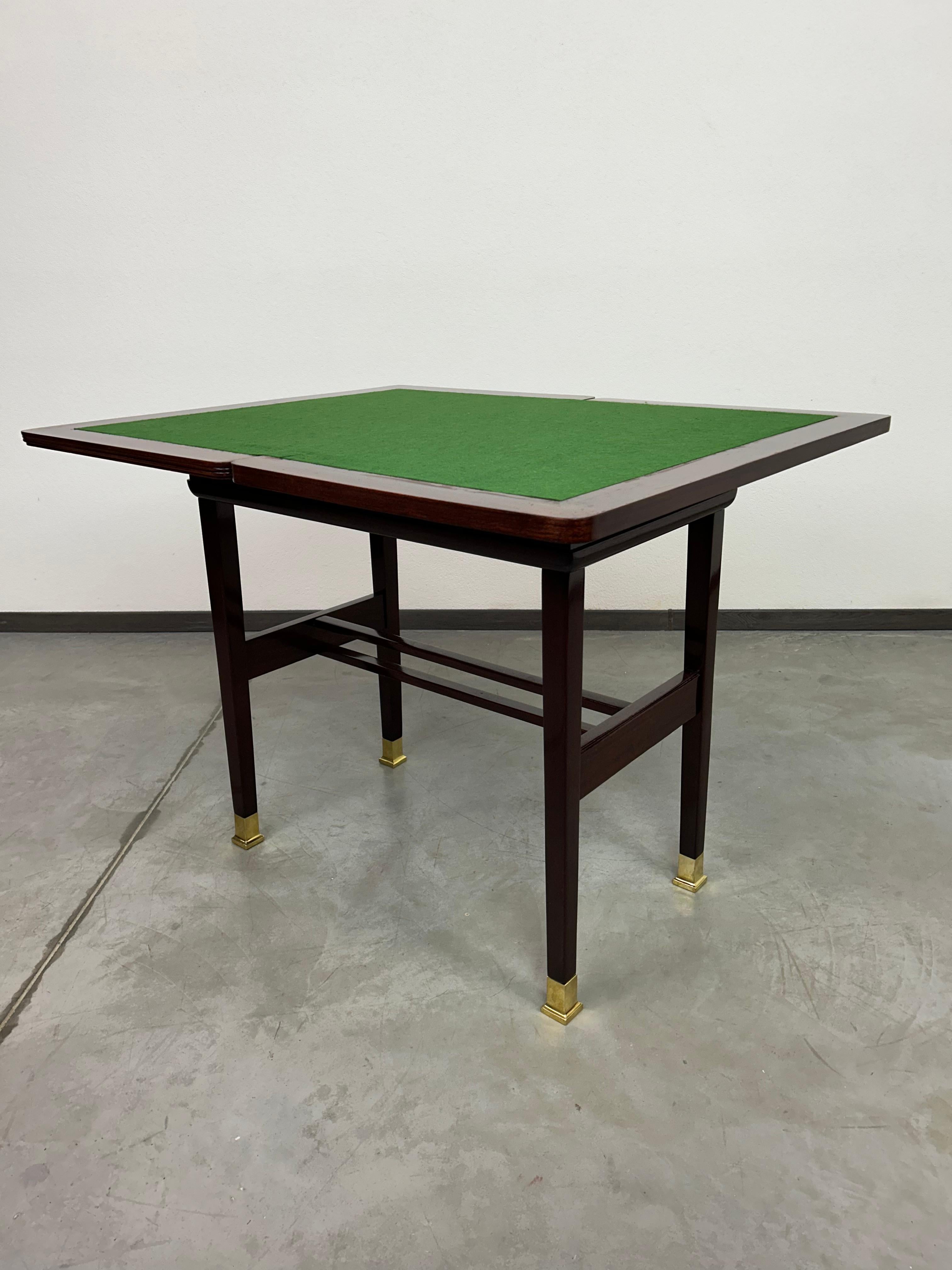 Adjustable jugendstil card table by Portois & Fix 3