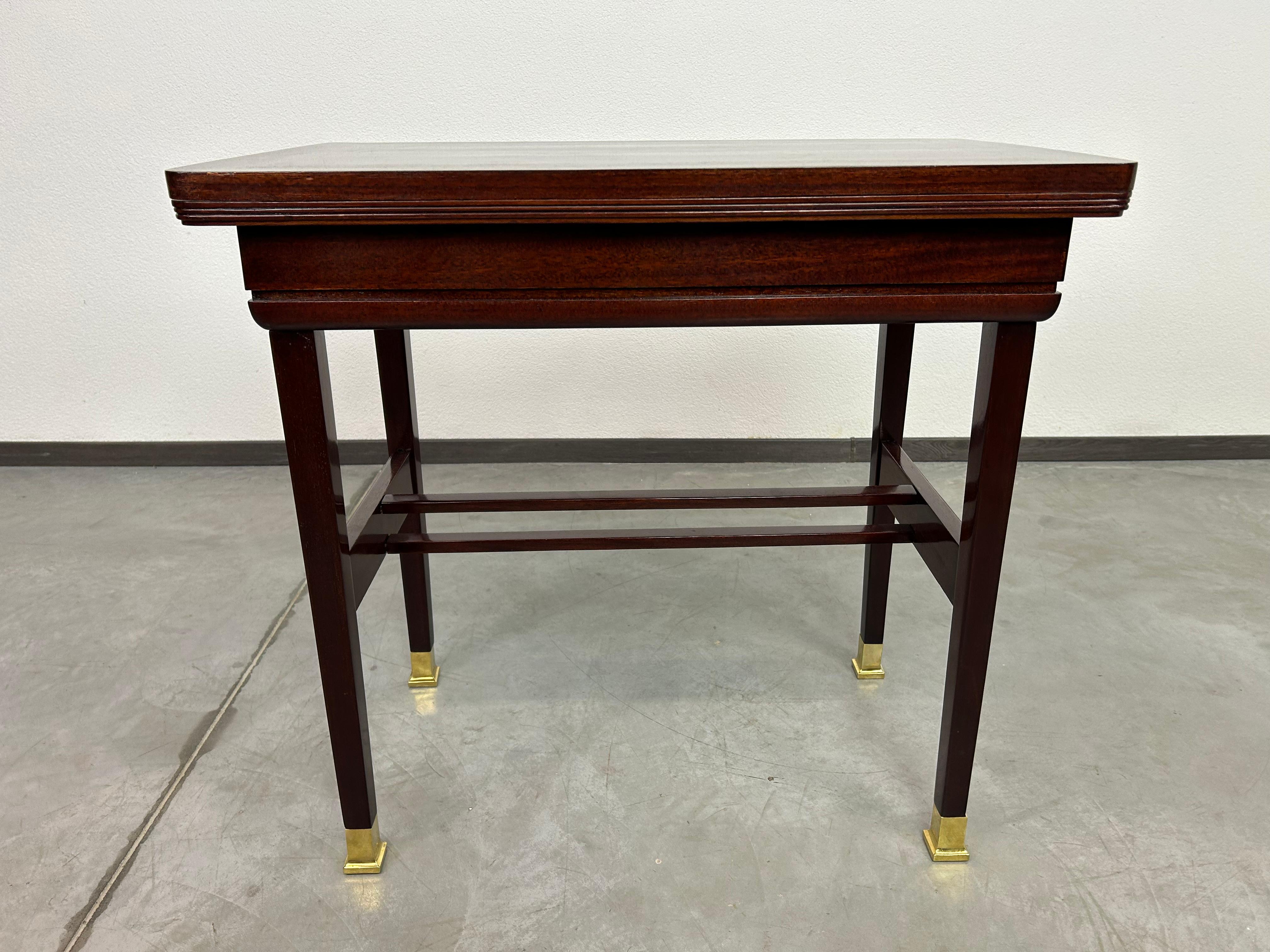 Jugendstil Adjustable jugendstil card table by Portois & Fix