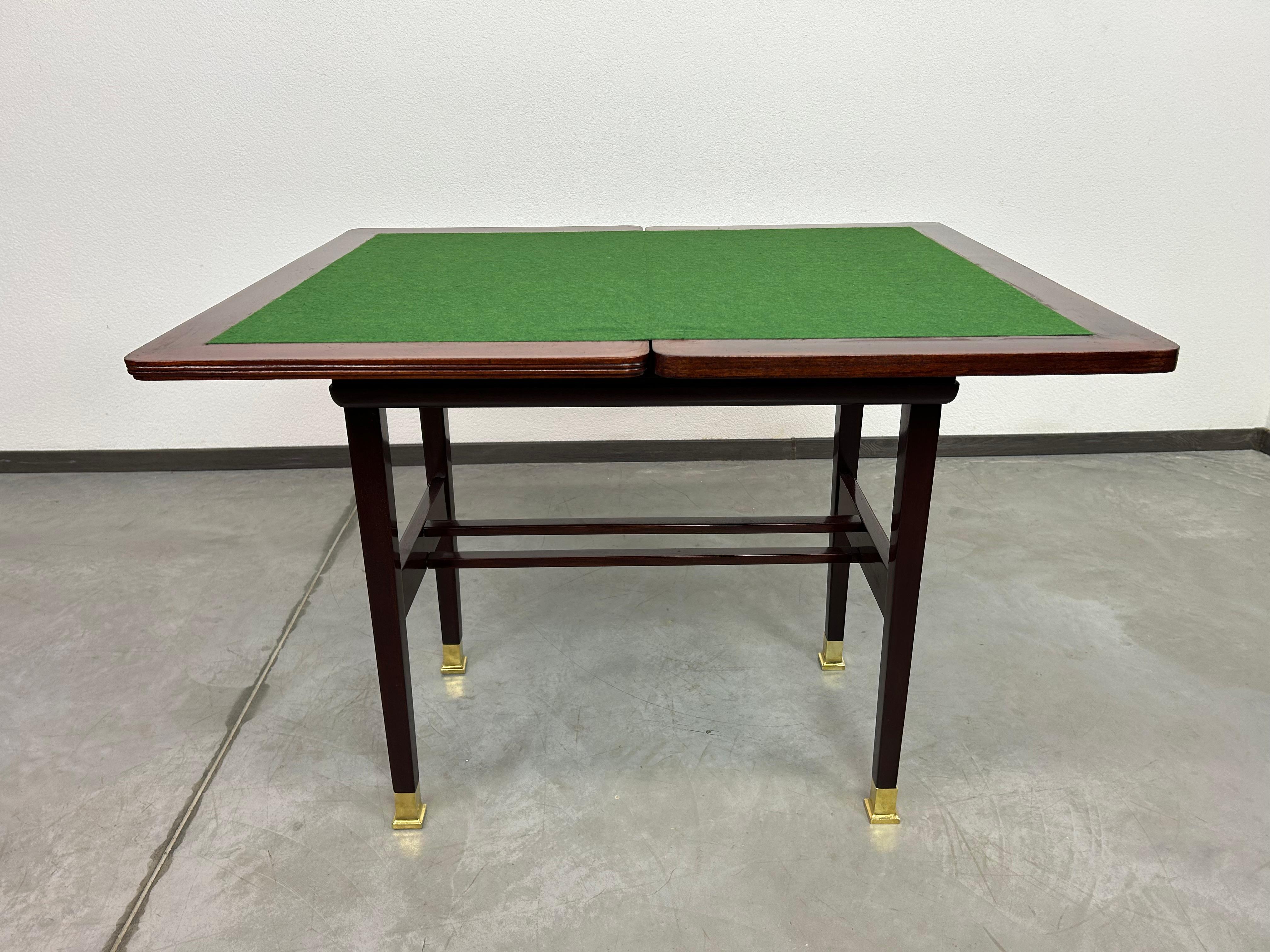 Adjustable jugendstil card table by Portois & Fix 1