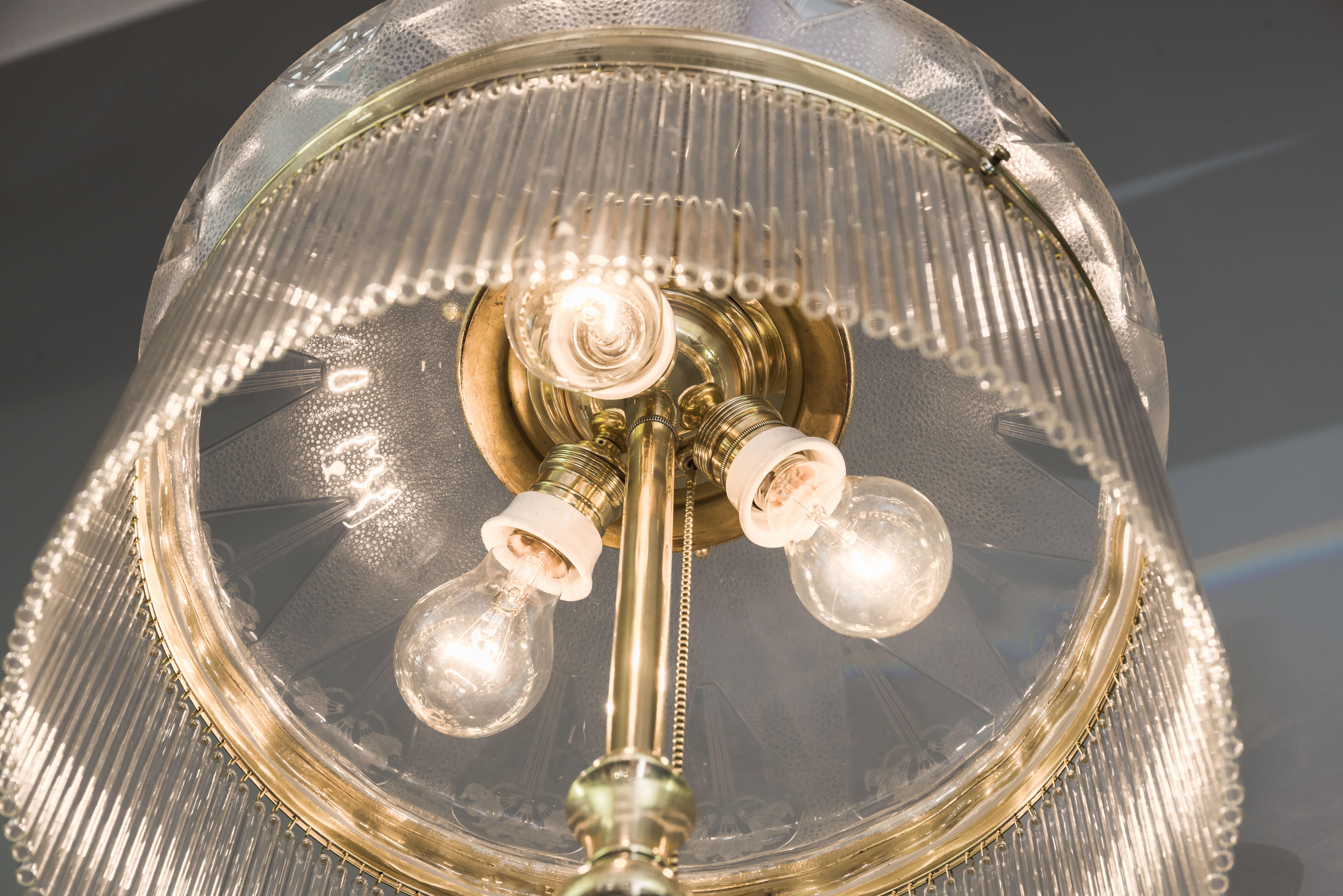 Adjustable Jugendstil Floor Lamp with Original Antique Glass Shade, circa 1908 8