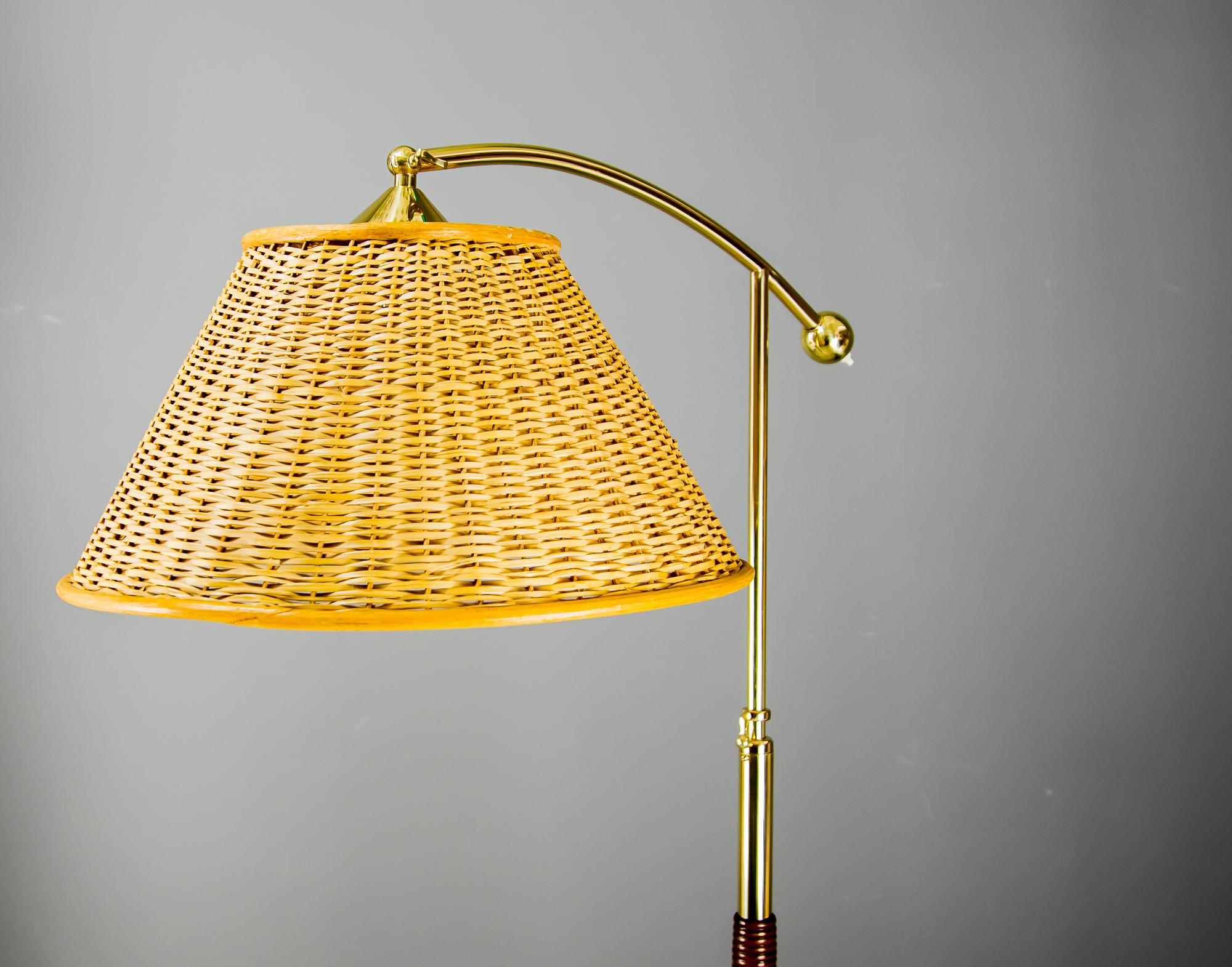 Mid-Century Modern Adjustable Kalmar Floor Lamp with Swiveling Shade, Vienna, circa 1950s For Sale
